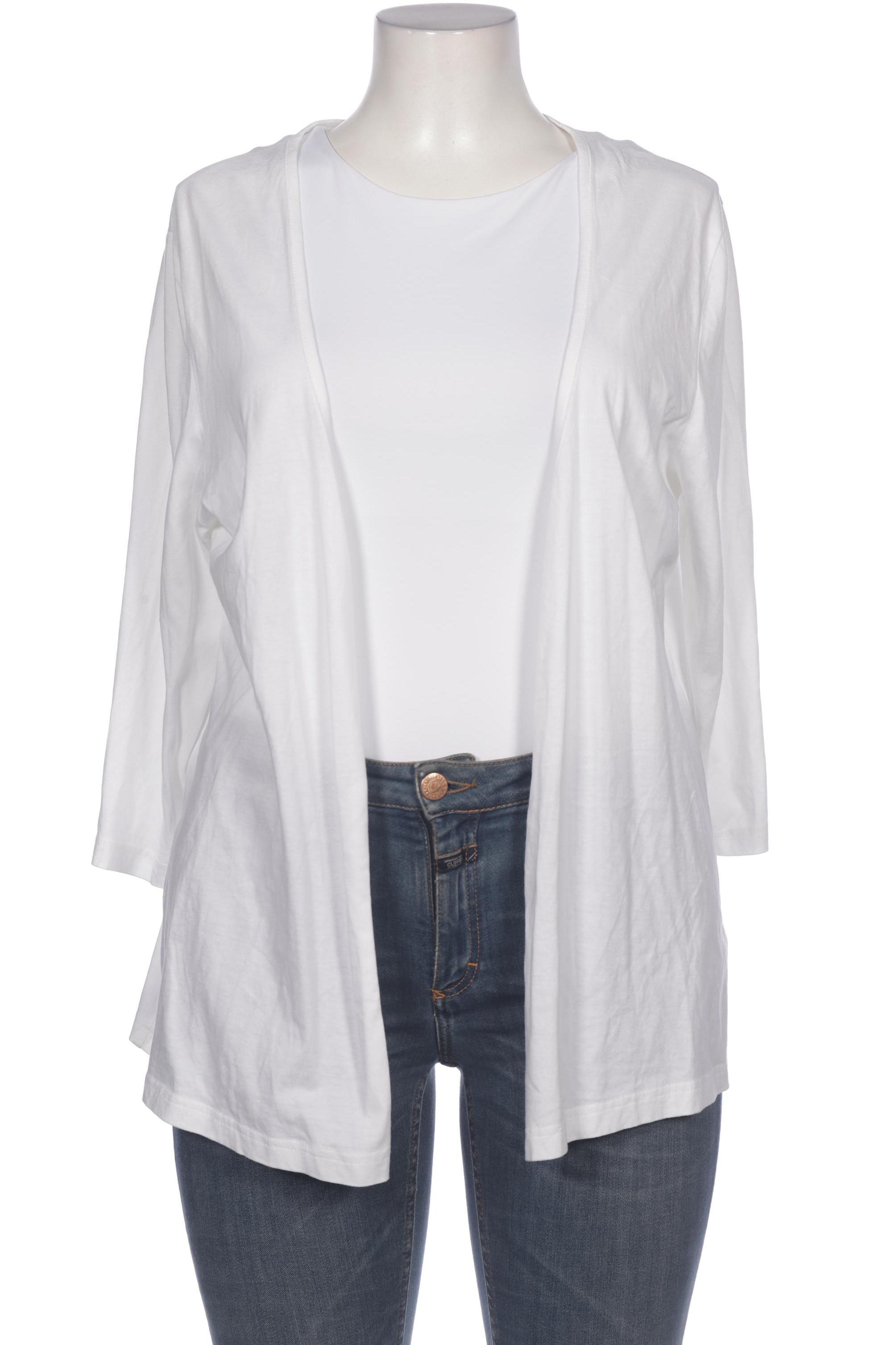 

sheego Damen Strickjacke, weiß, Gr. 44
