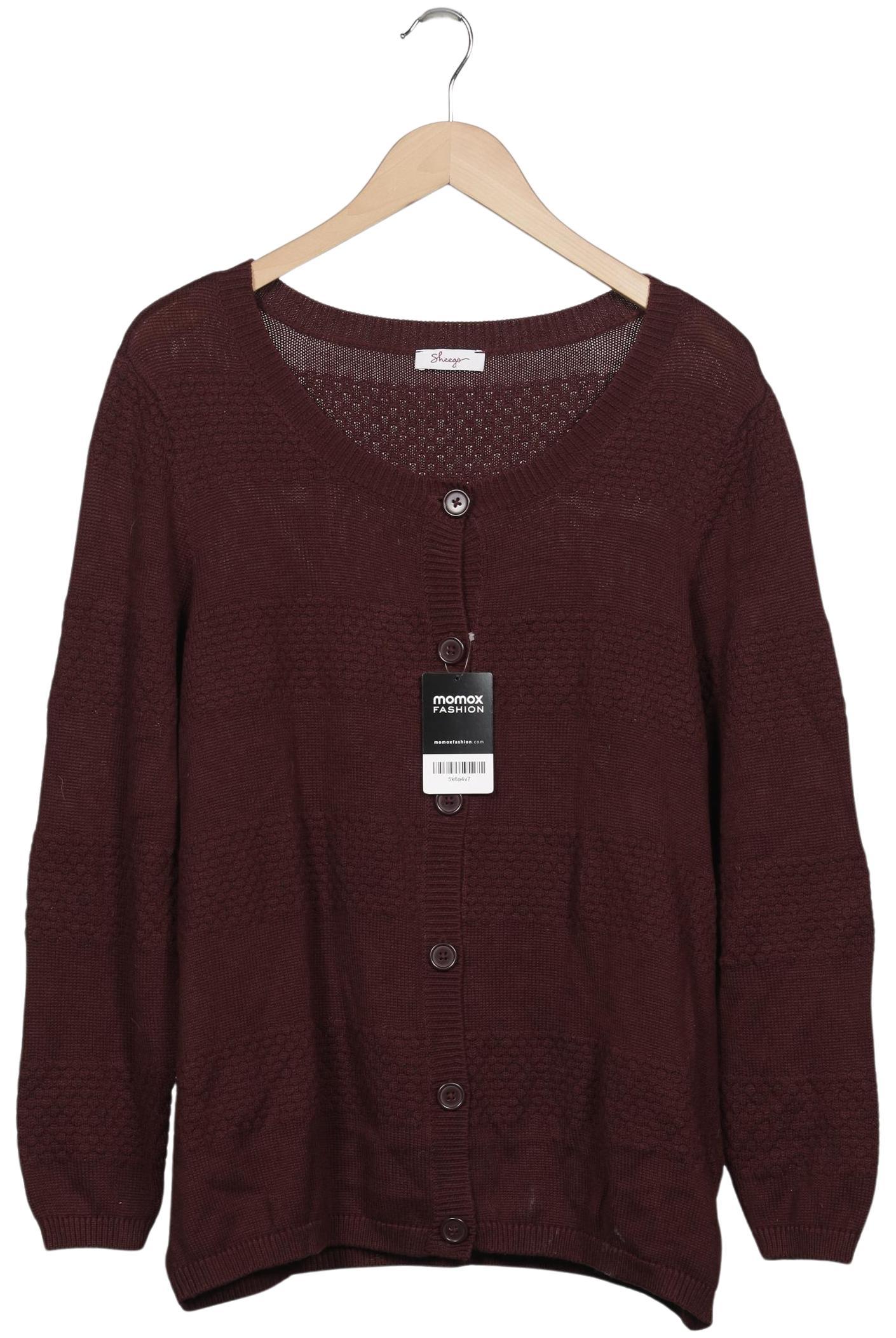 

sheego Damen Strickjacke, bordeaux, Gr. 44