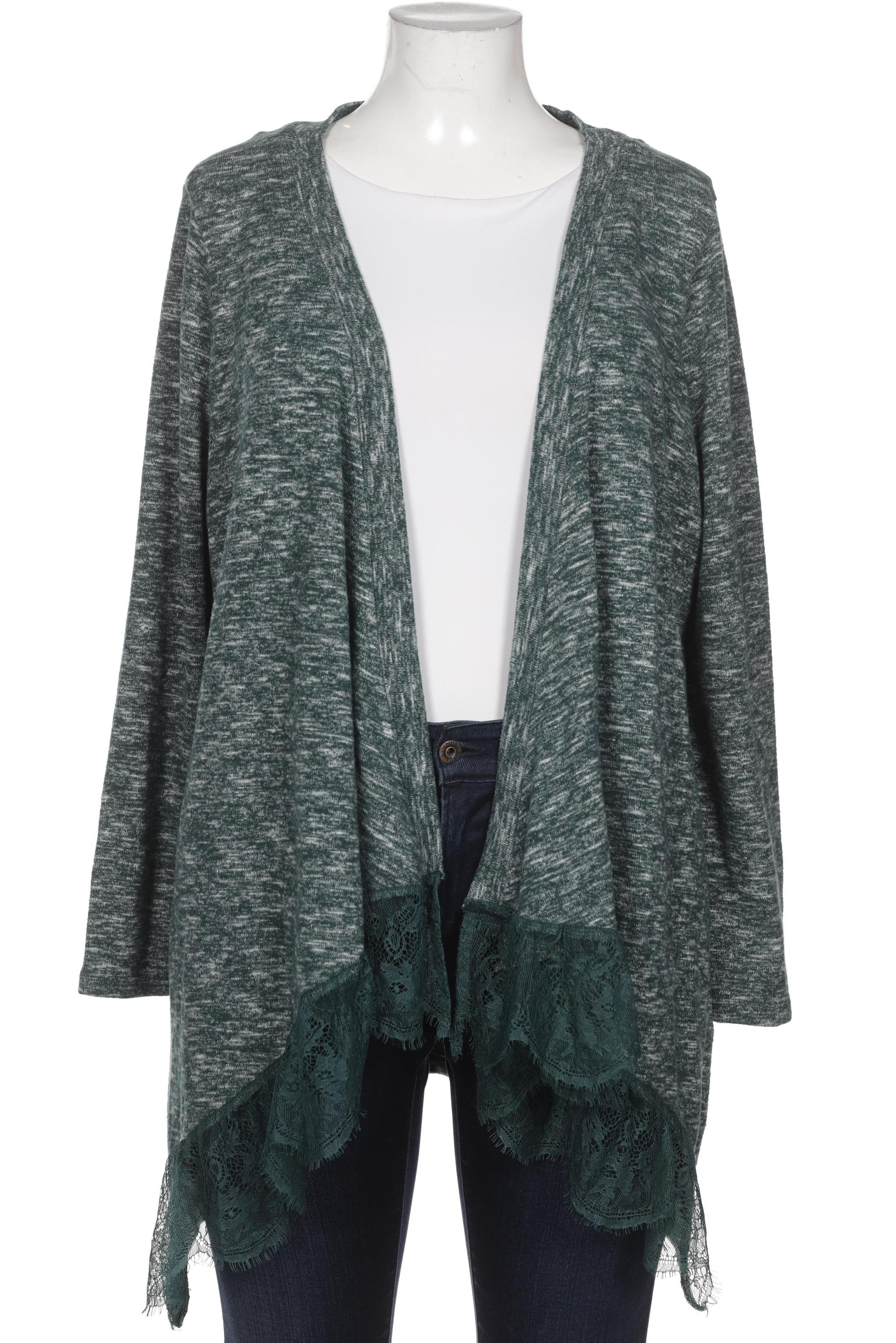 

sheego Damen Strickjacke, grün, Gr. 46