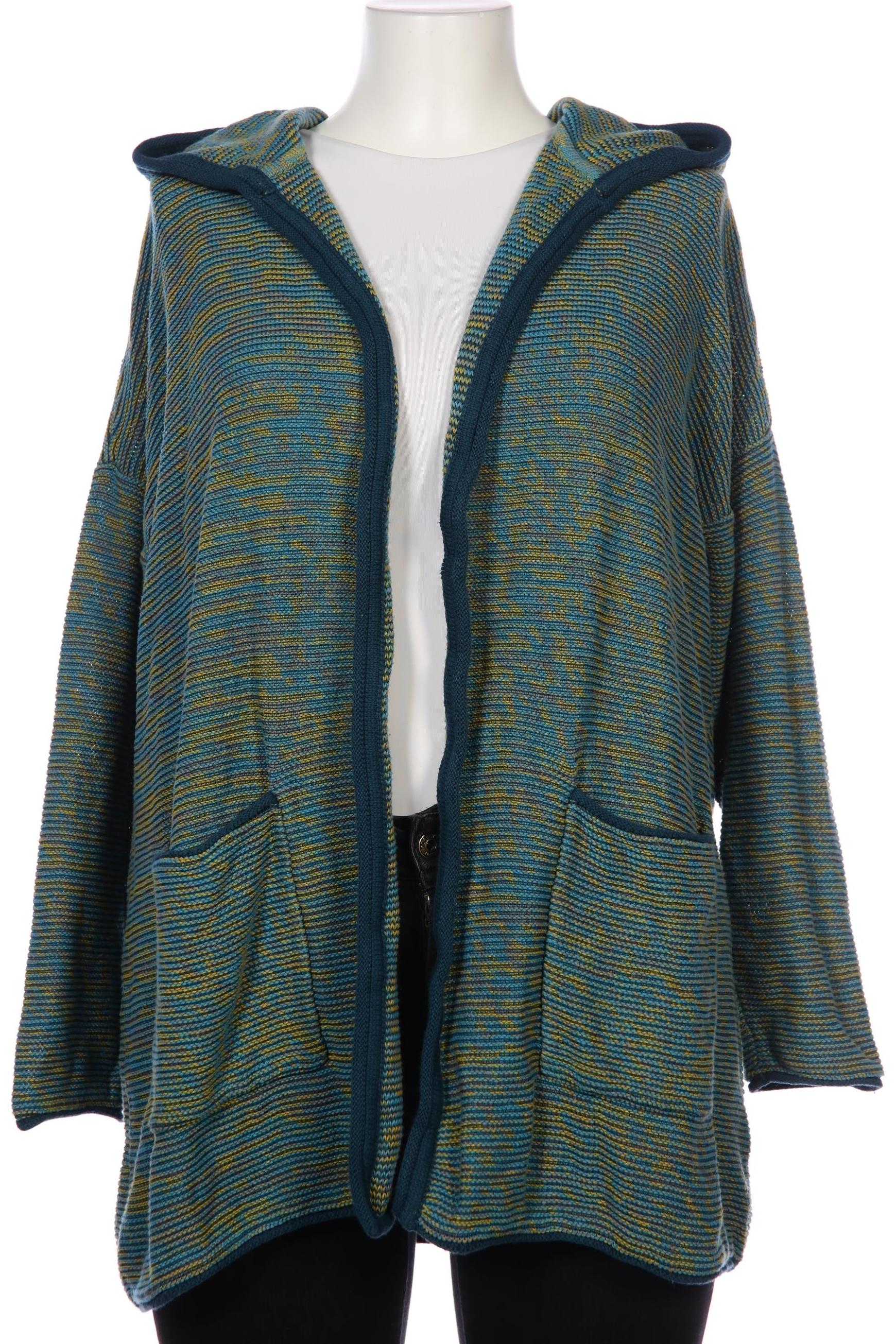 

sheego Damen Strickjacke, türkis, Gr. 48