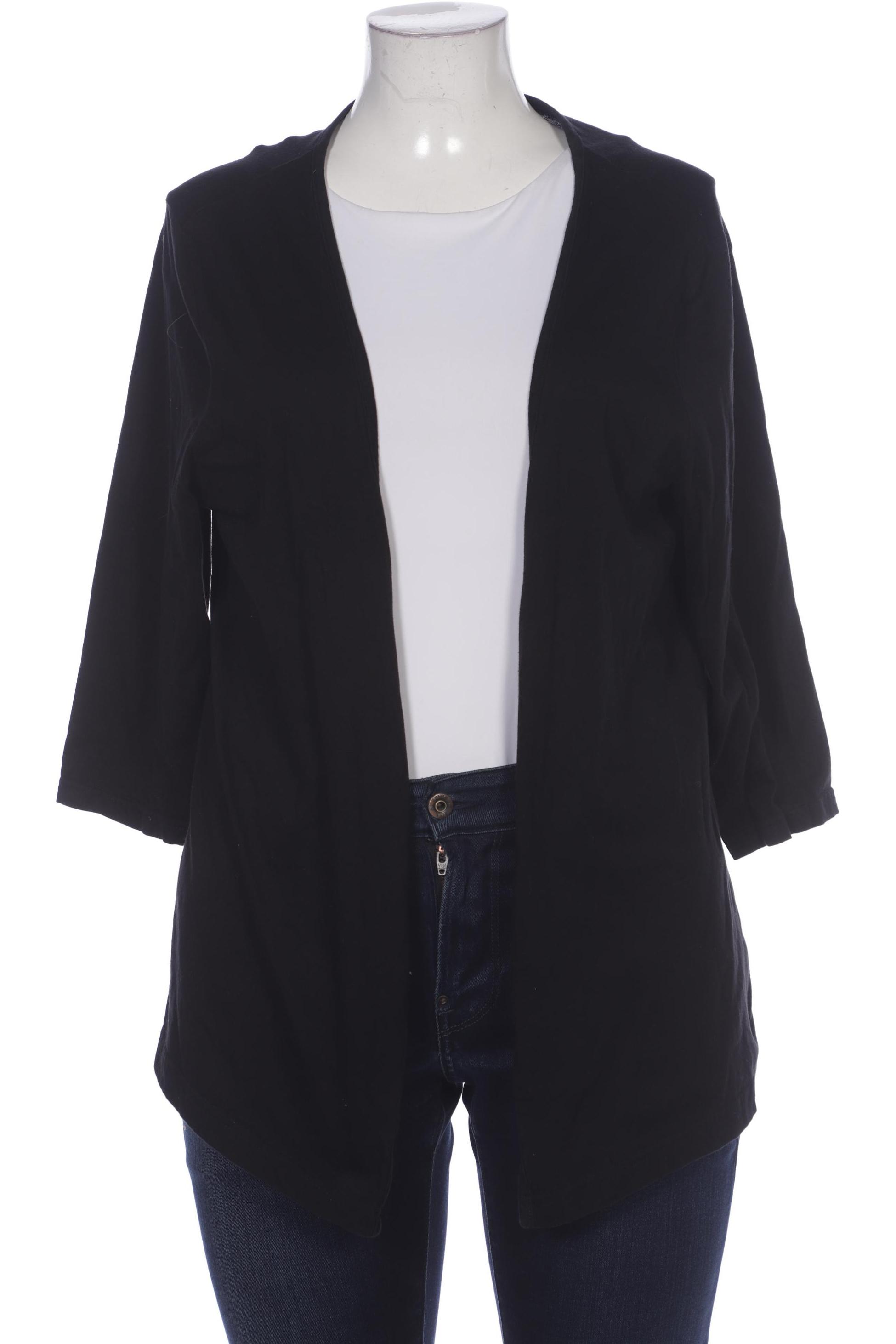 

sheego Damen Strickjacke, schwarz, Gr. 44