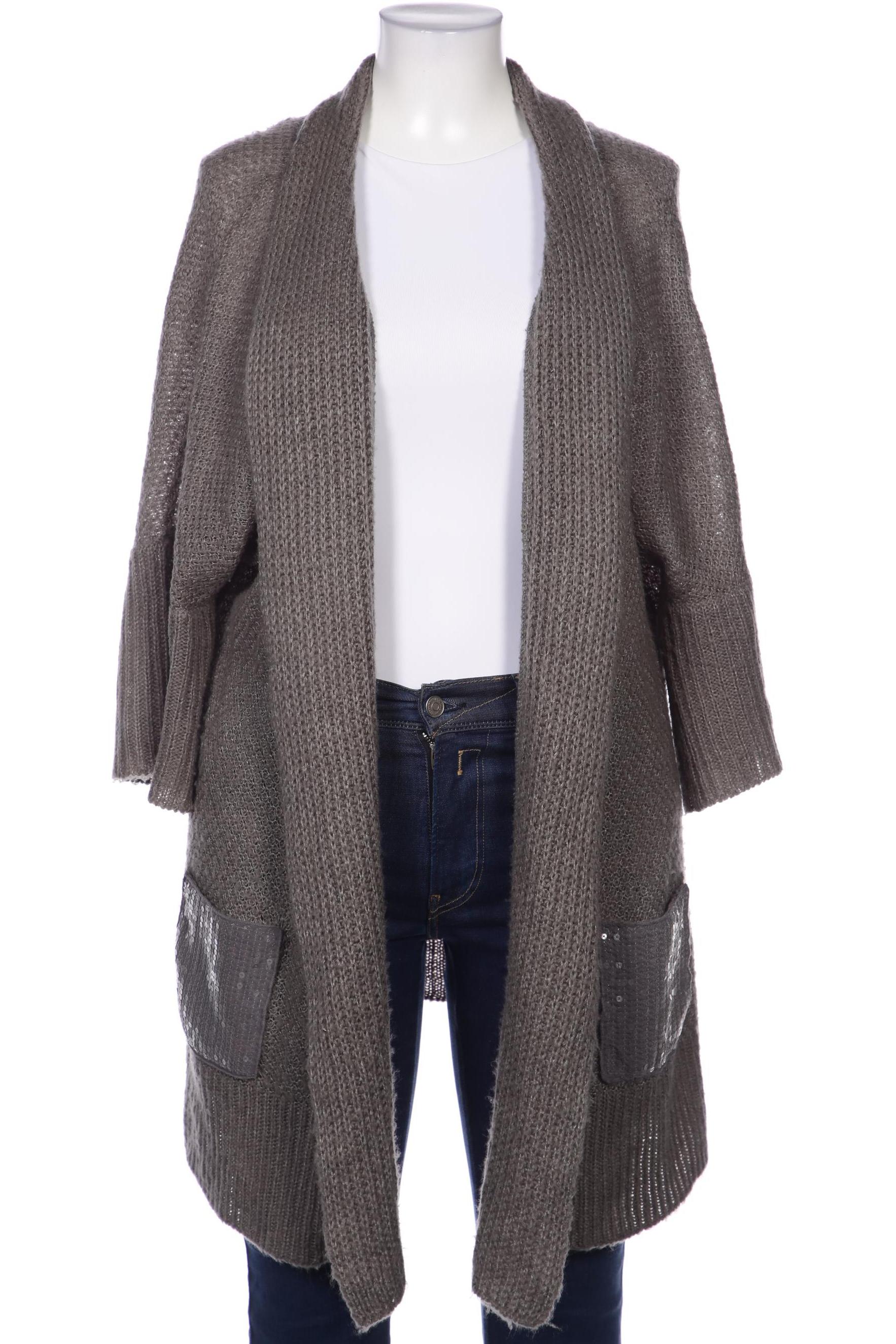 

sheego Damen Strickjacke, grün, Gr. 52