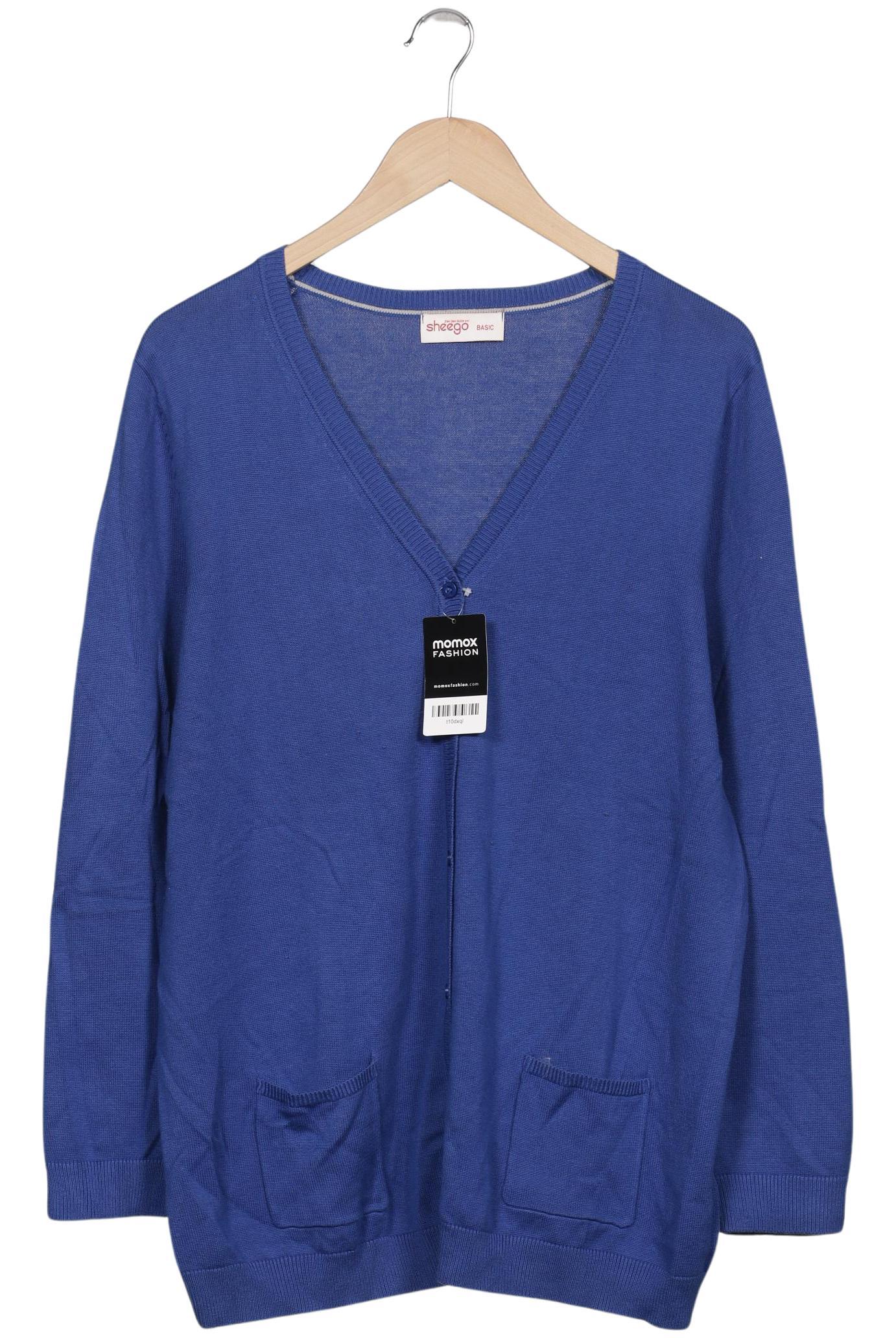 

sheego Damen Strickjacke, blau, Gr. 44