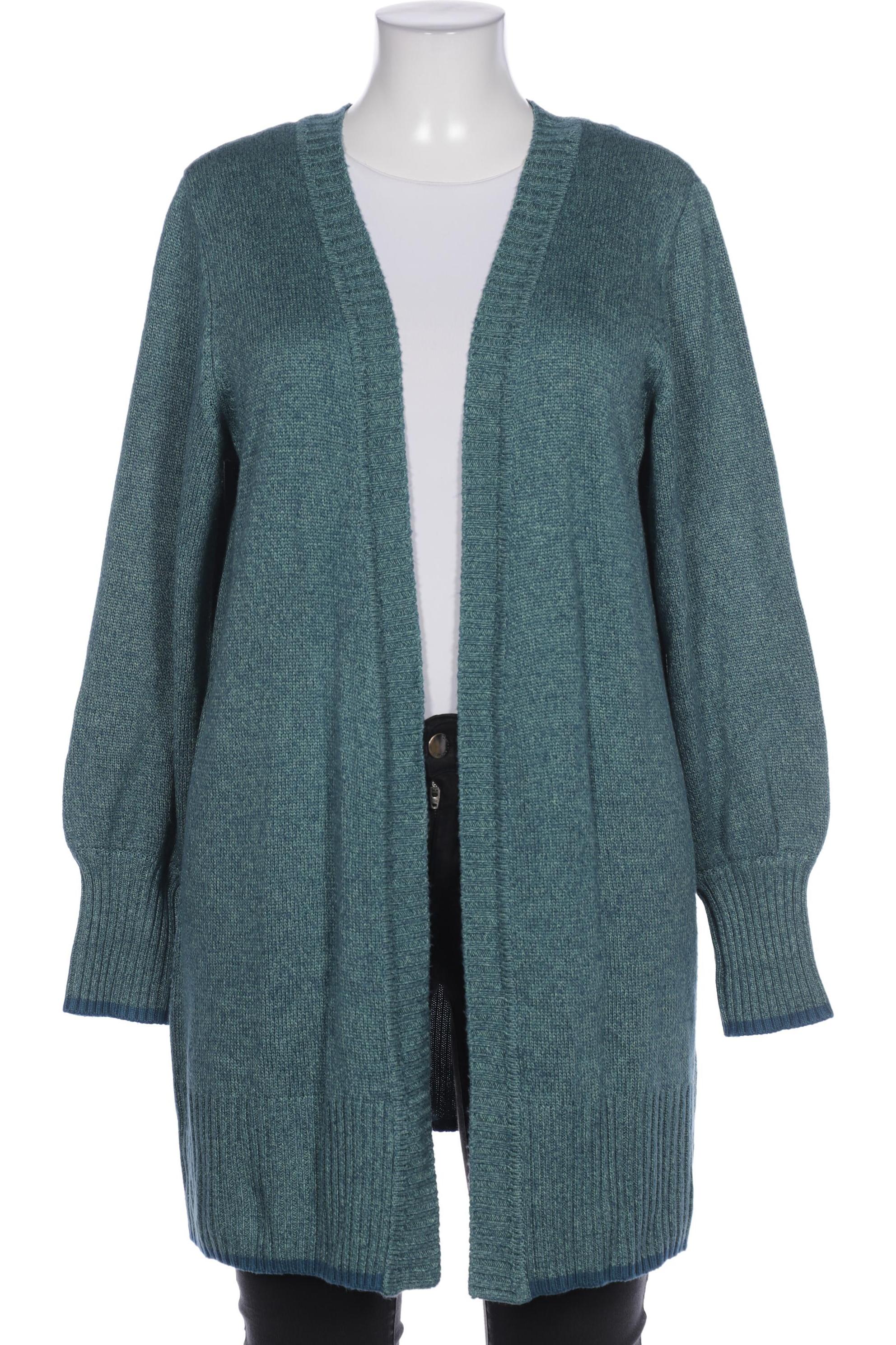

sheego Damen Strickjacke, türkis, Gr. 44