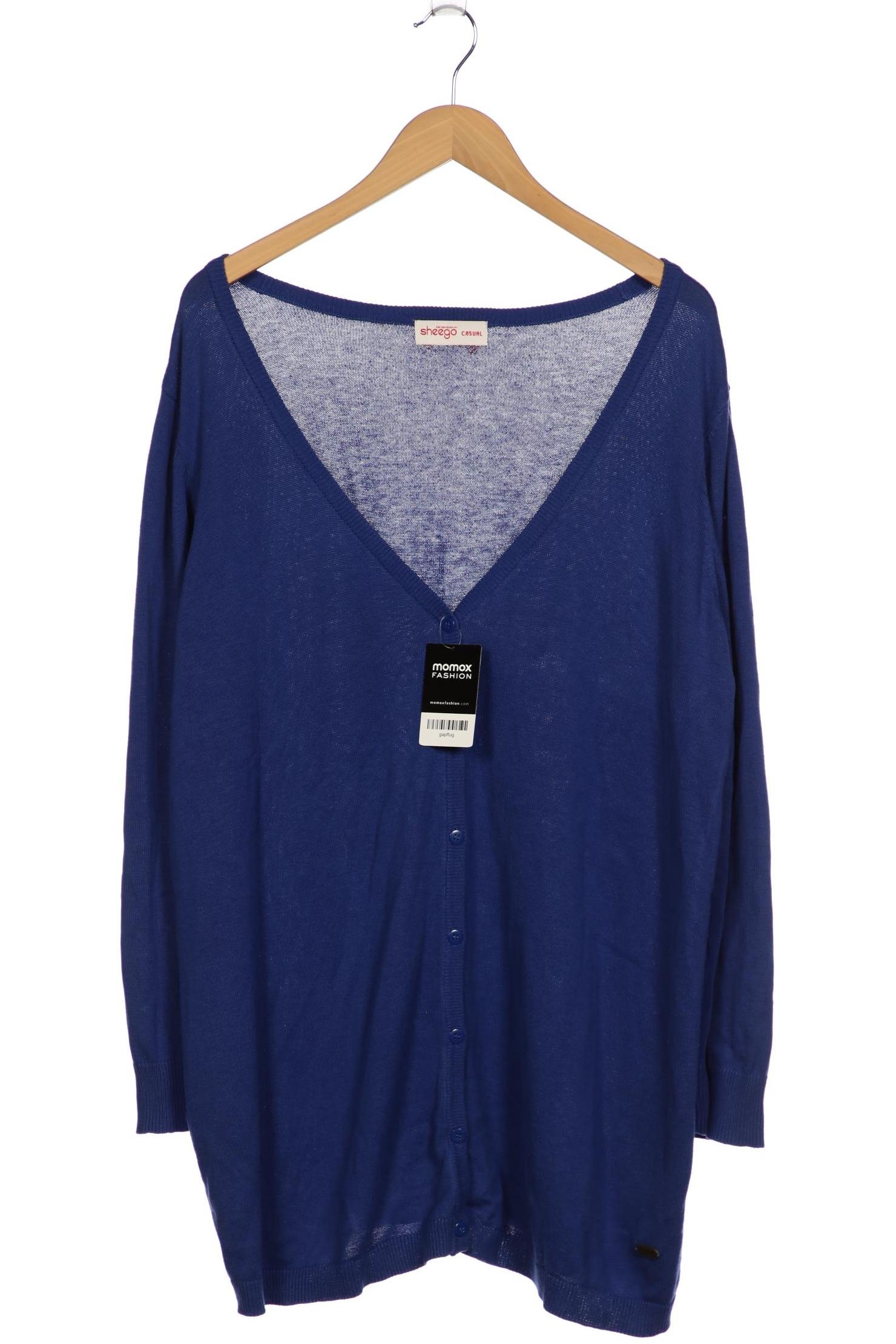 

sheego Damen Strickjacke, blau, Gr. 48