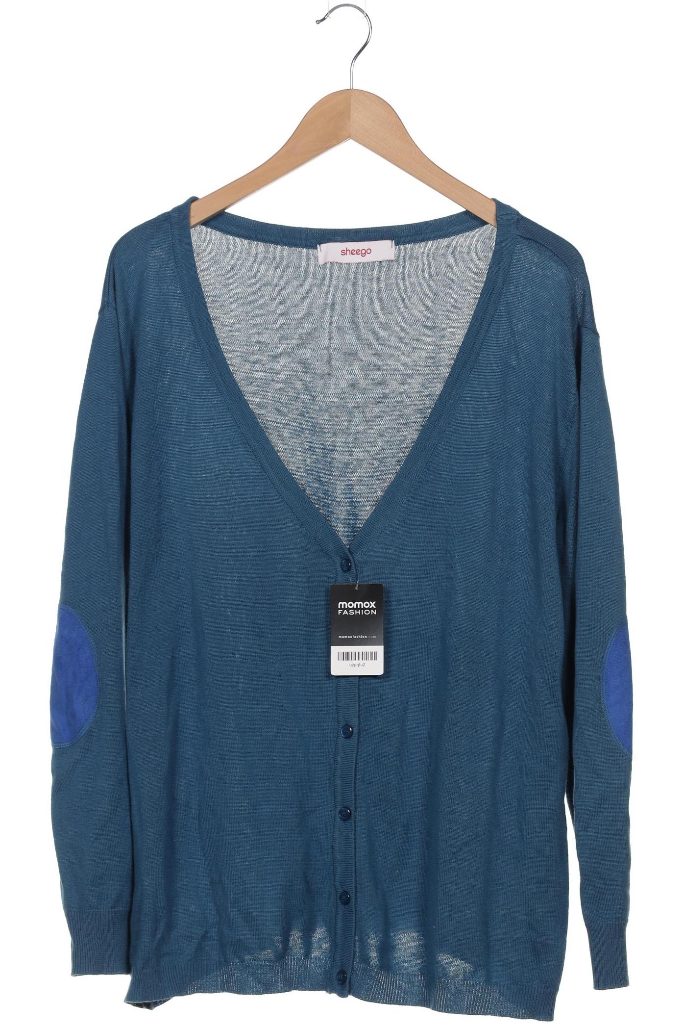 

sheego Damen Strickjacke, blau, Gr. 48