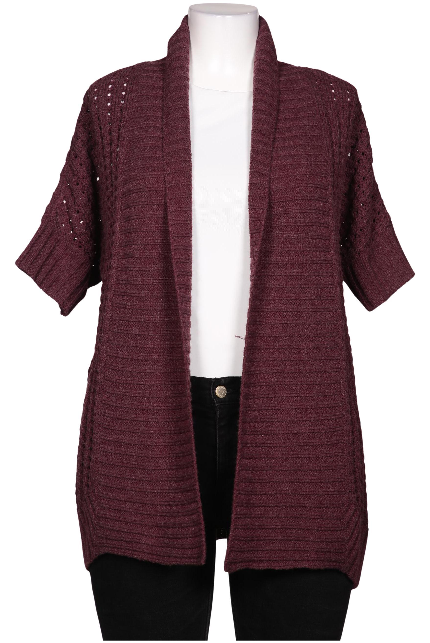 

sheego Damen Strickjacke, bordeaux, Gr. 44