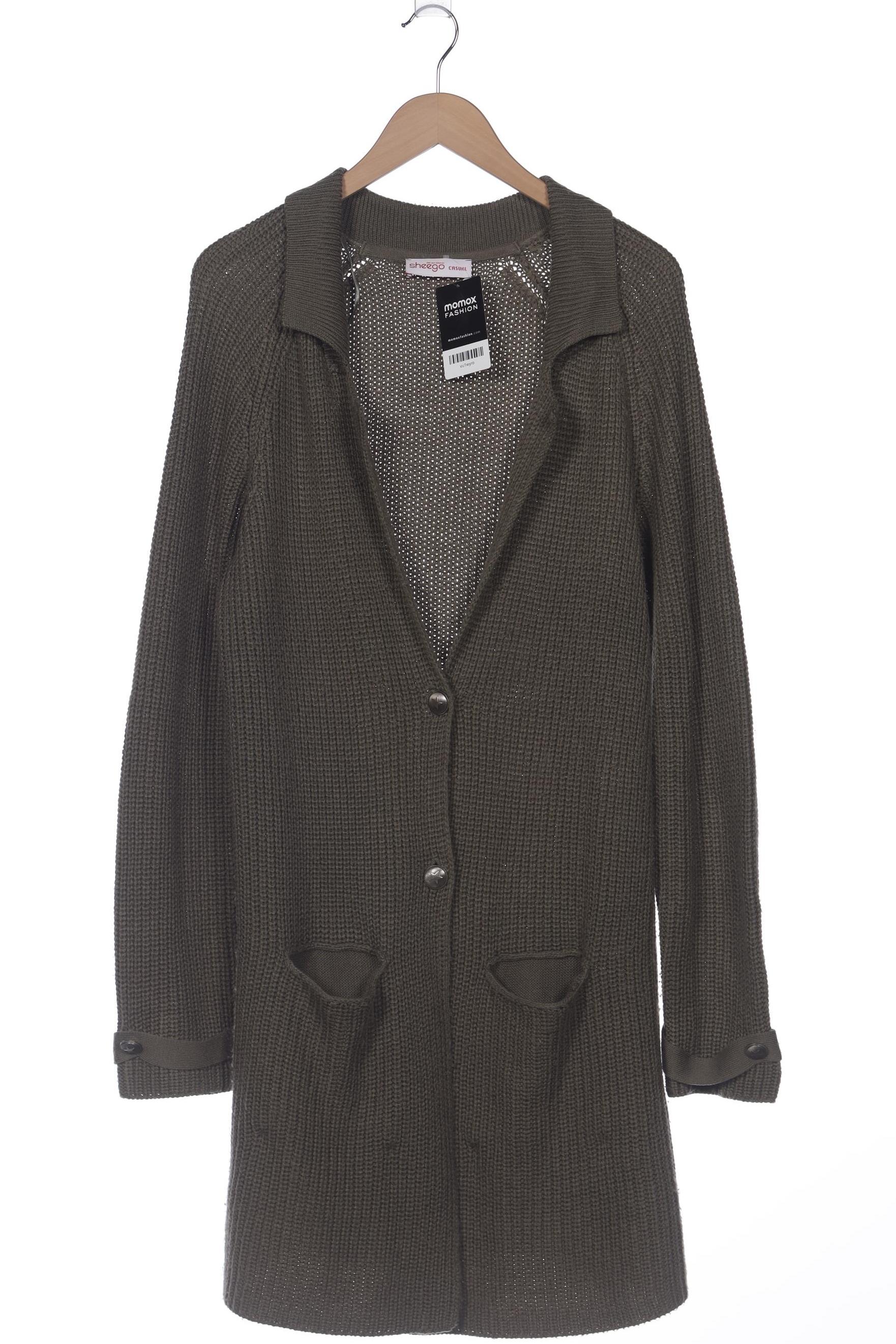 

sheego Damen Strickjacke, grün, Gr. 44
