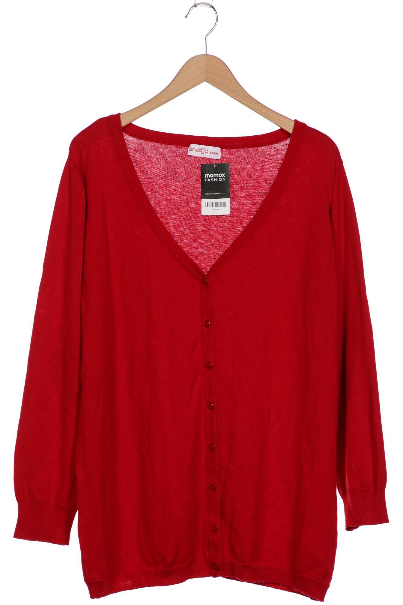 

sheego Damen Strickjacke, rot, Gr. 52