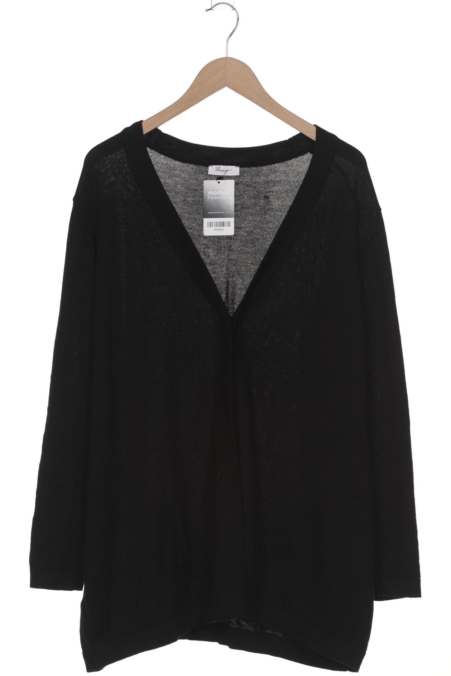 

sheego Damen Strickjacke, schwarz, Gr. 52