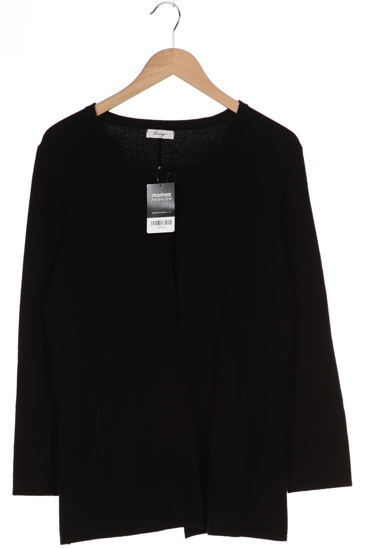 

sheego Damen Strickjacke, schwarz