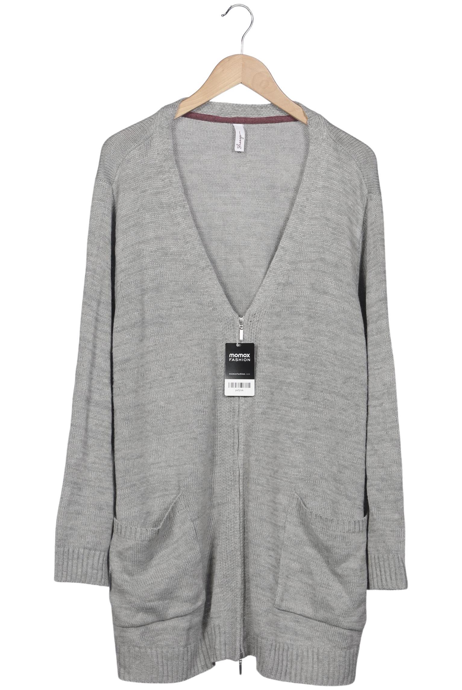

sheego Damen Strickjacke, grau, Gr. 52