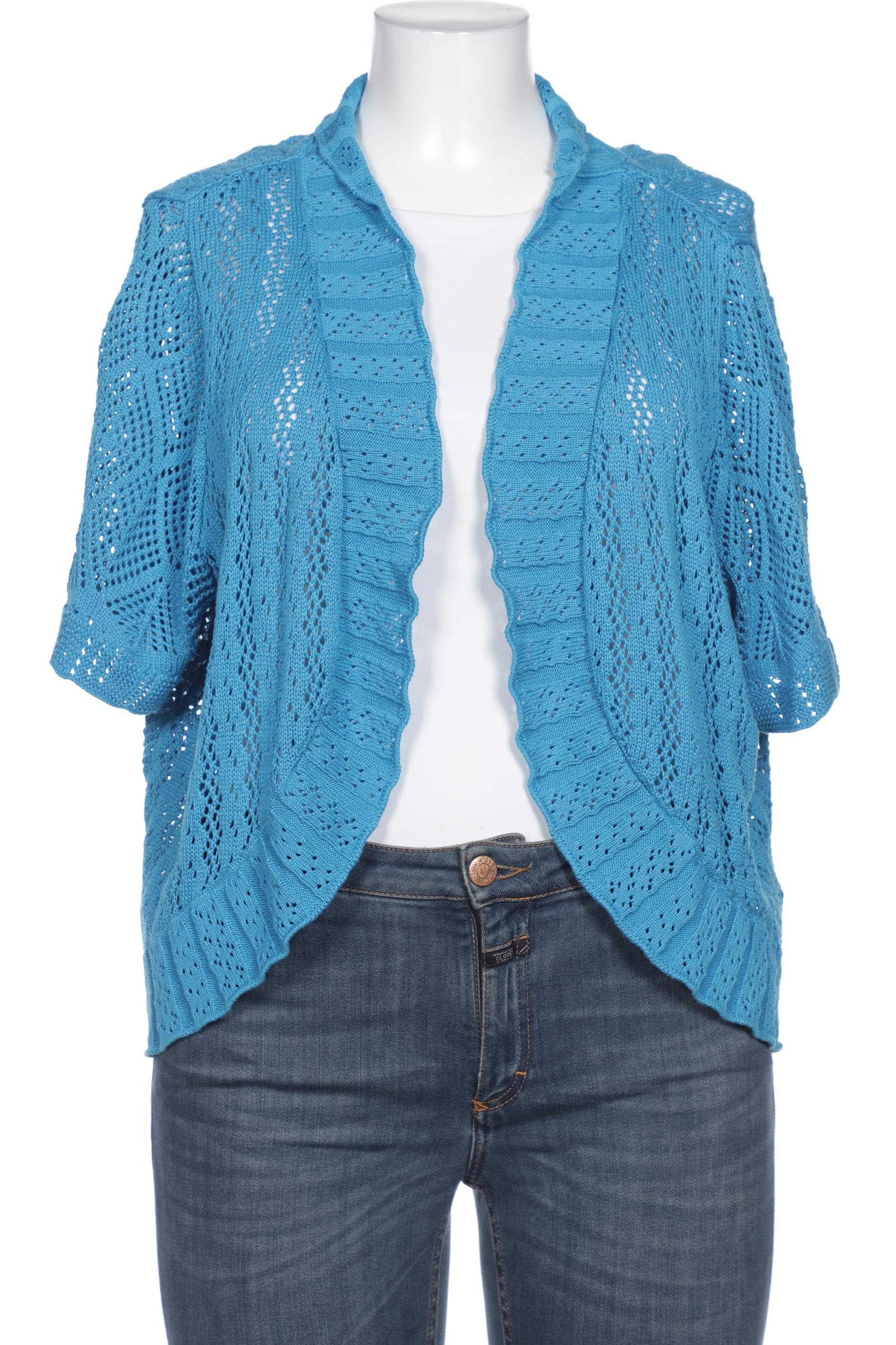 

sheego Damen Strickjacke, blau, Gr. 52