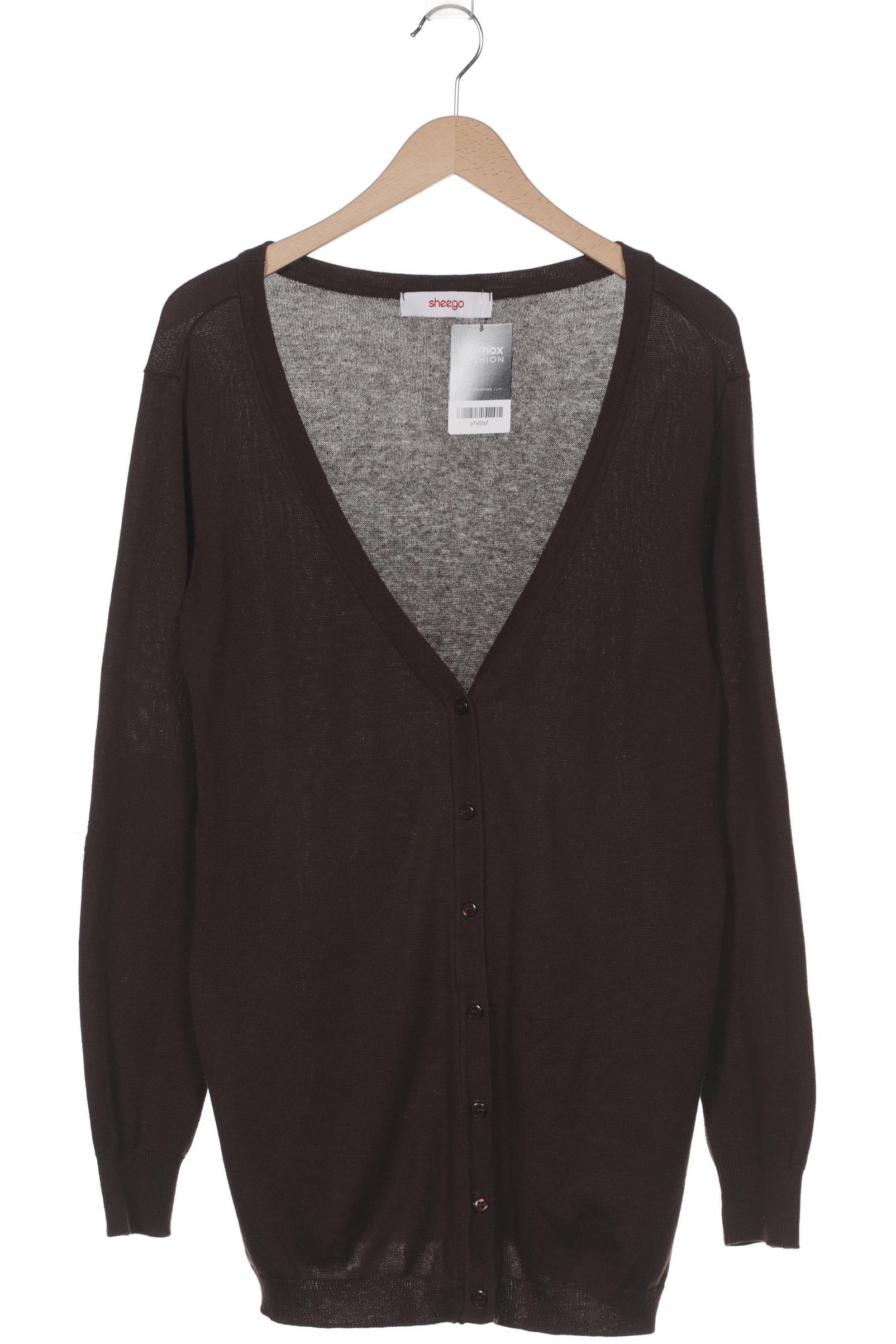 

sheego Damen Strickjacke, braun, Gr. 40