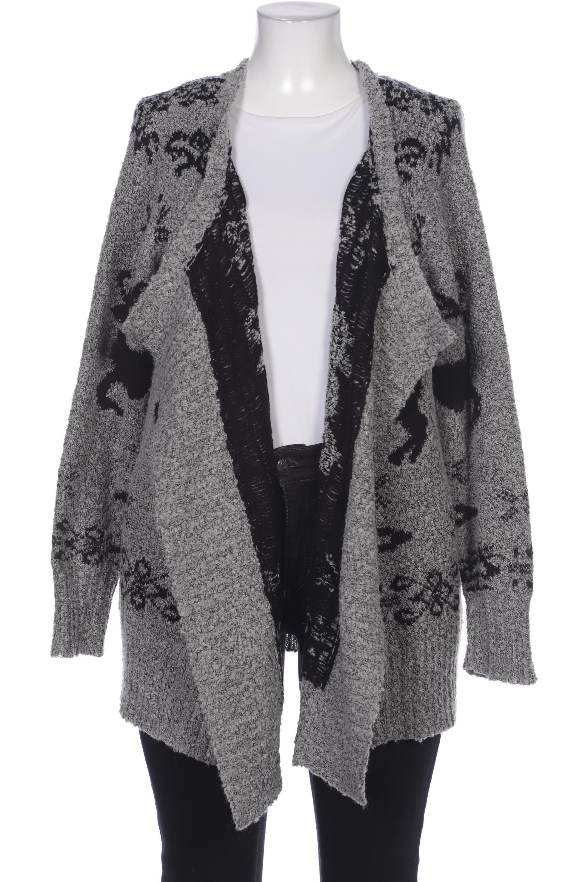 

sheego Damen Strickjacke, grau, Gr. 48