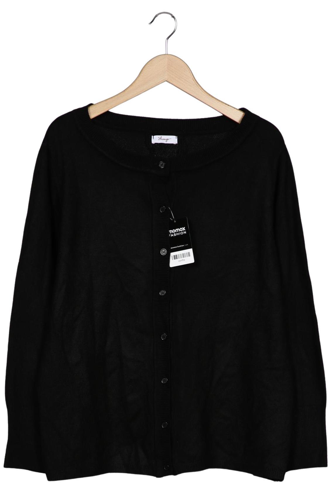 

sheego Damen Strickjacke, schwarz, Gr. 44