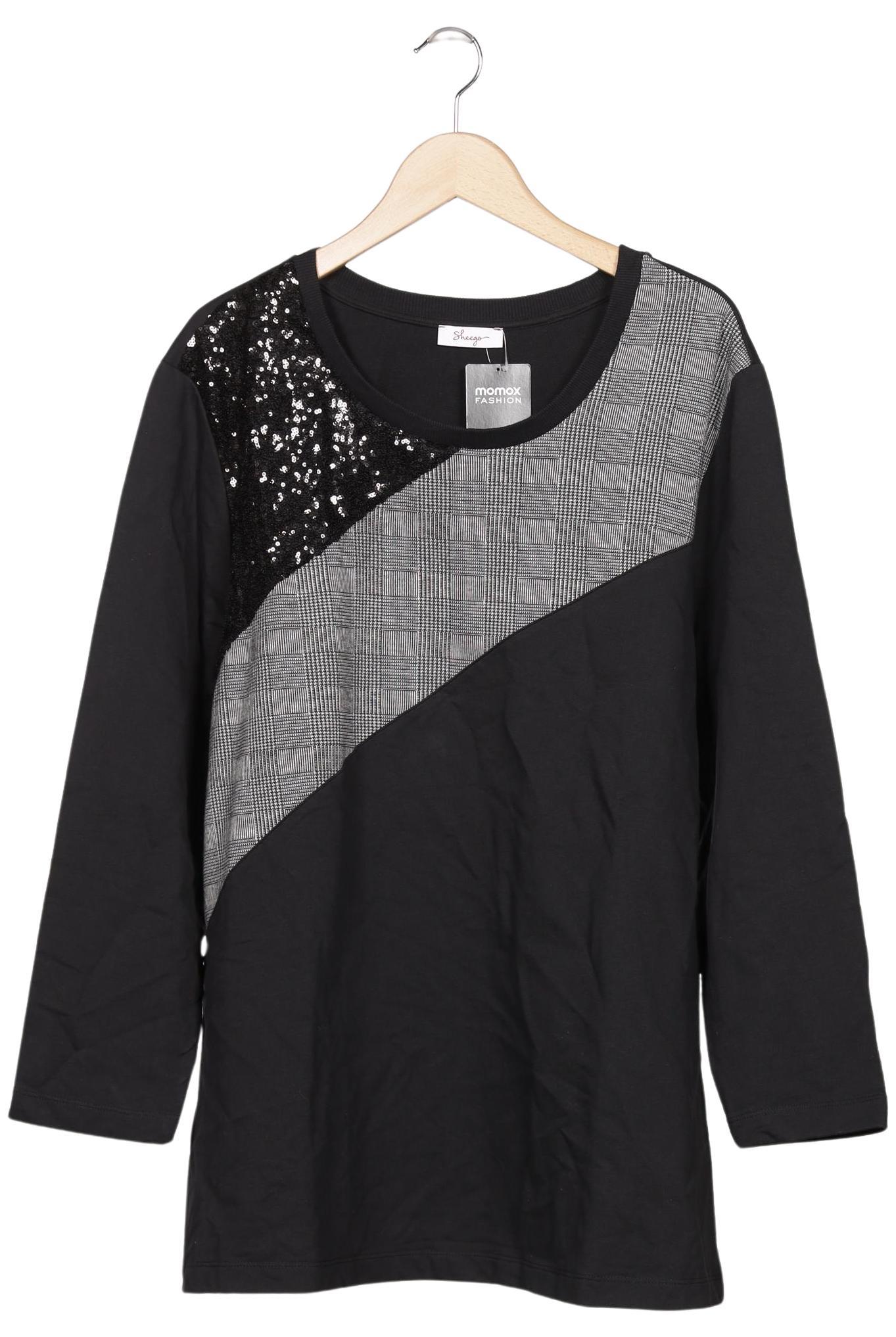 

sheego Damen Sweatshirt, schwarz, Gr. 52