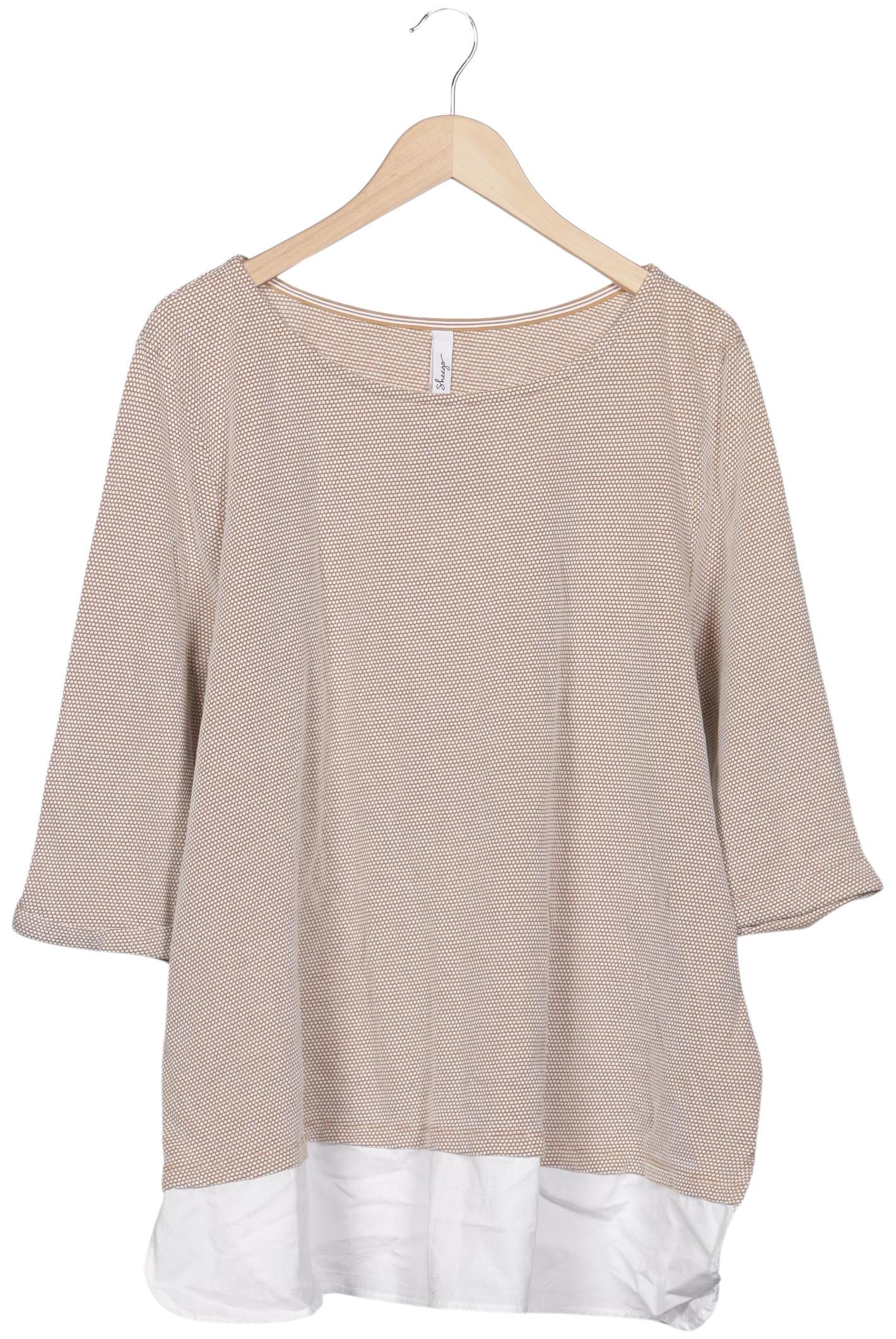 

sheego Damen Sweatshirt, beige, Gr. 48