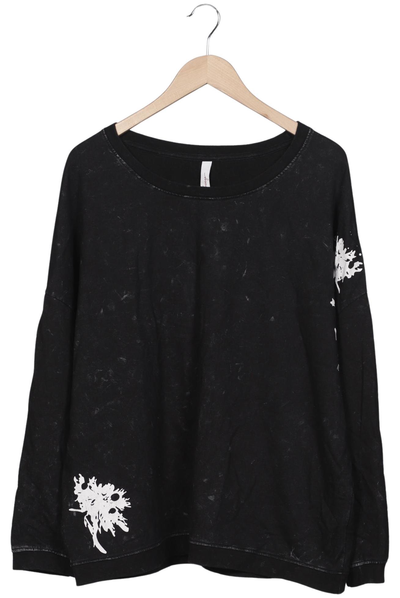 

sheego Damen Sweatshirt, schwarz, Gr. 44