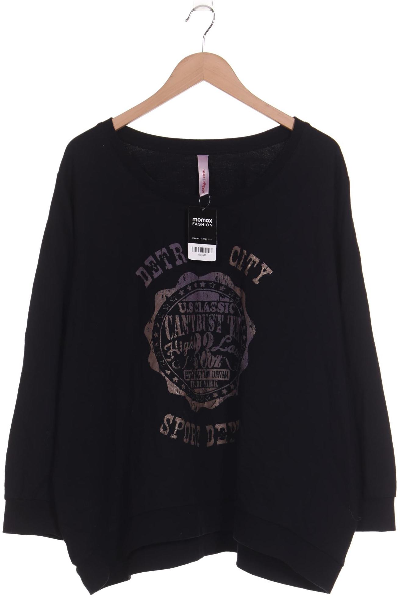 

sheego Damen Sweatshirt, schwarz, Gr. 52