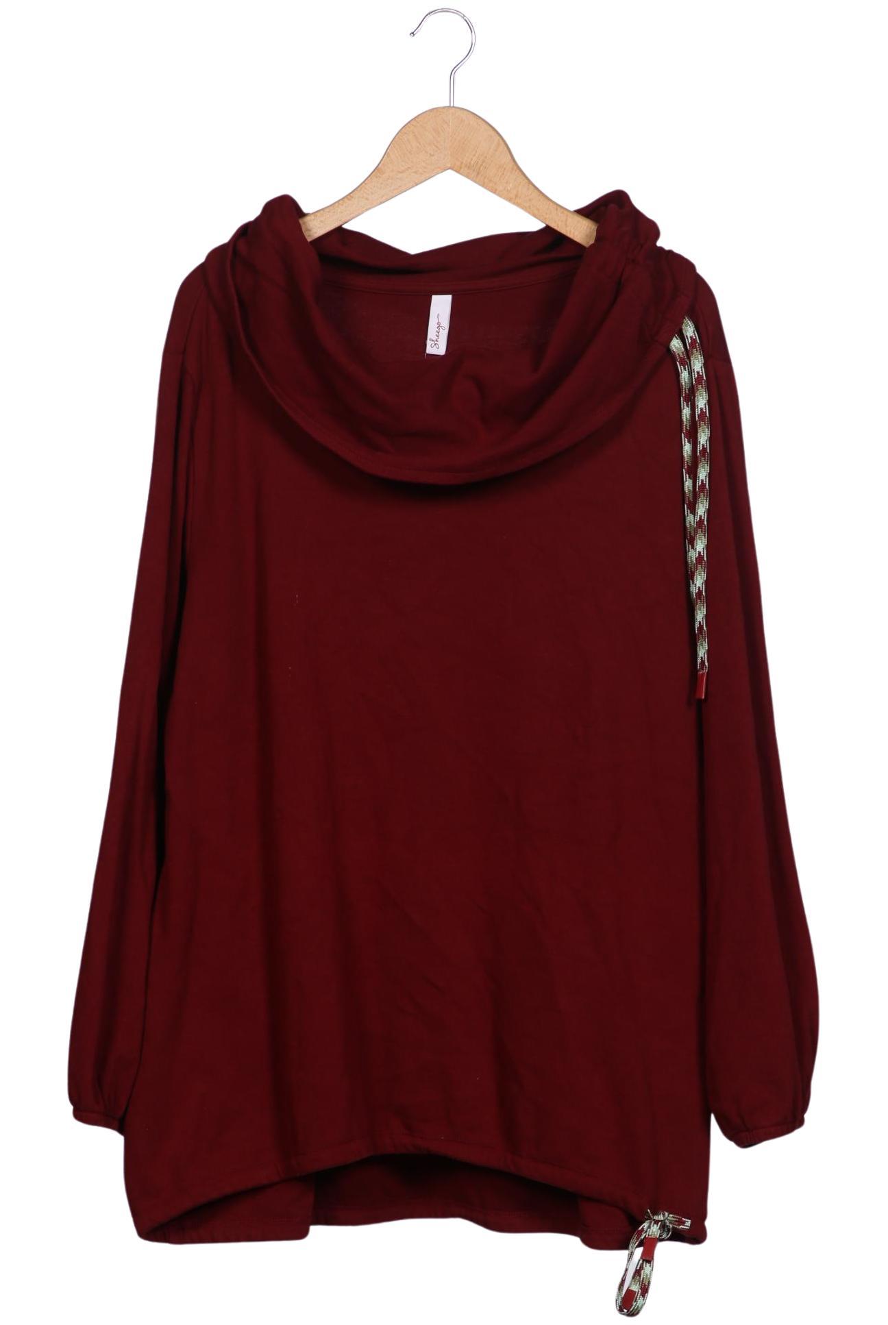 

sheego Damen Sweatshirt, bordeaux, Gr. 48