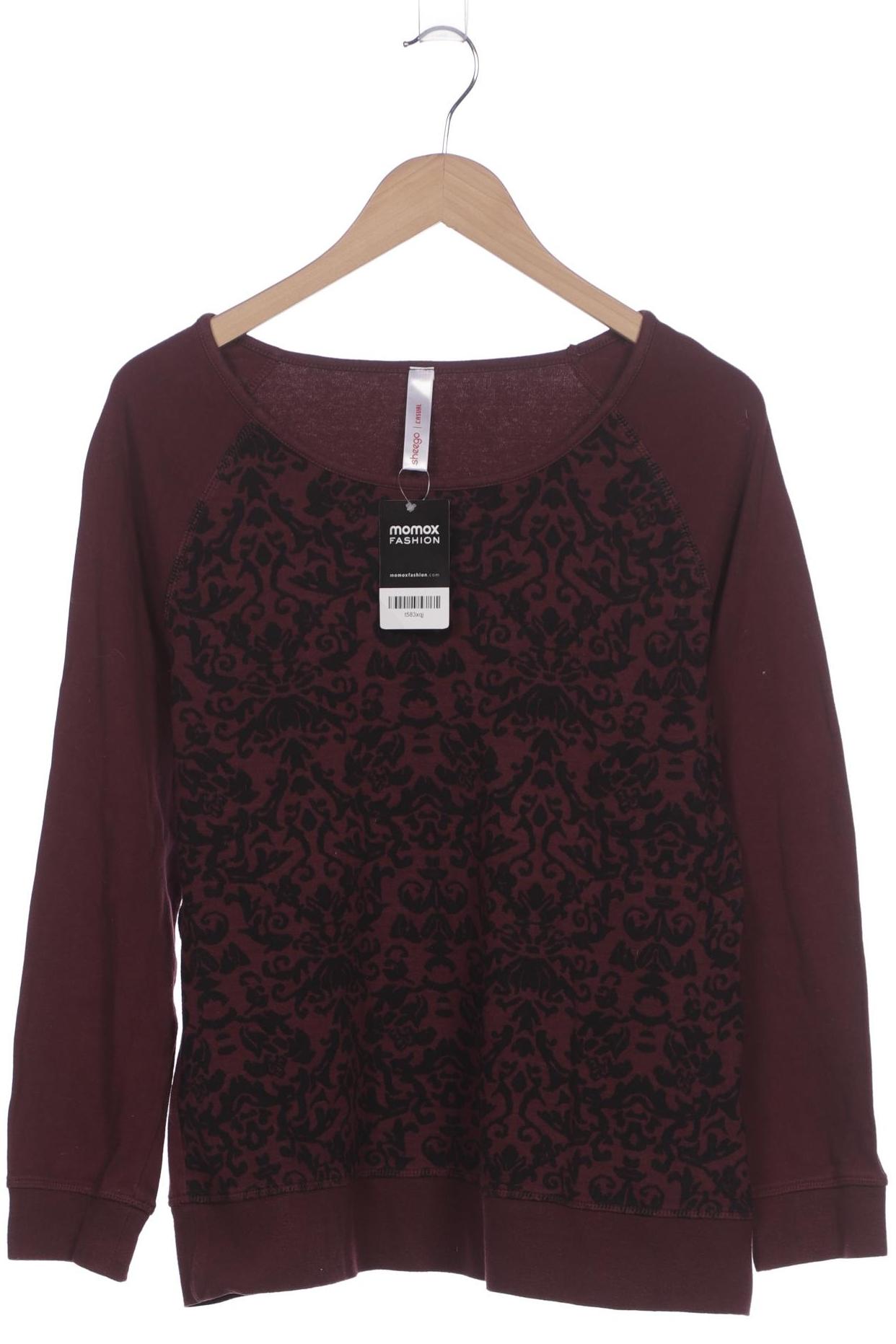 

sheego Damen Sweatshirt, bordeaux, Gr. 40