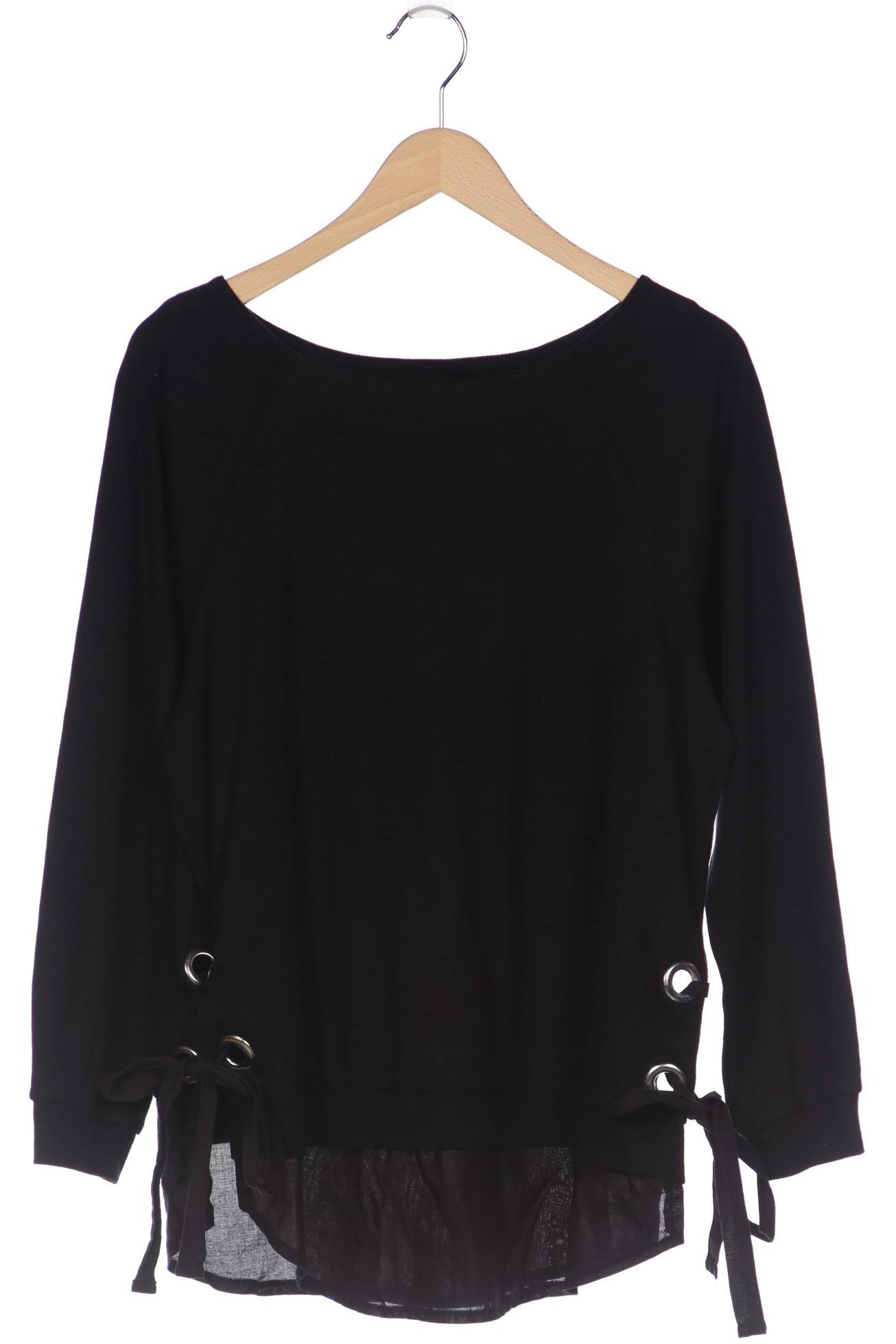 

sheego Damen Sweatshirt, schwarz
