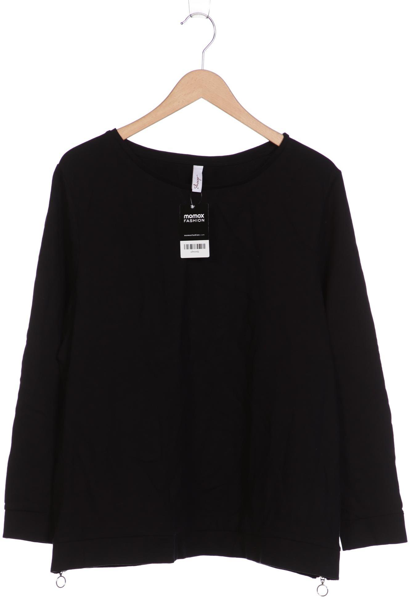 

sheego Damen Sweatshirt, schwarz