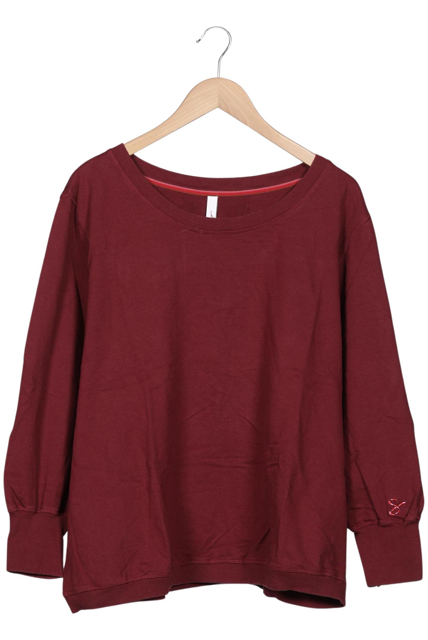 

sheego Damen Sweatshirt, bordeaux, Gr. 48