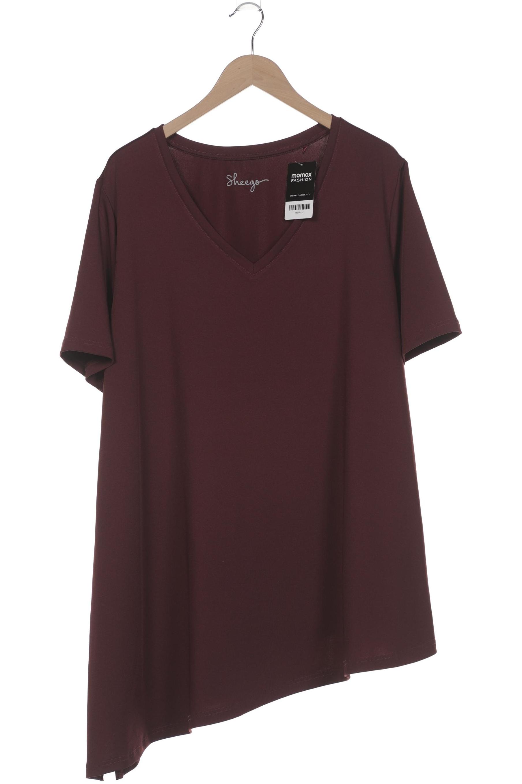 

sheego Damen T-Shirt, bordeaux, Gr. 52