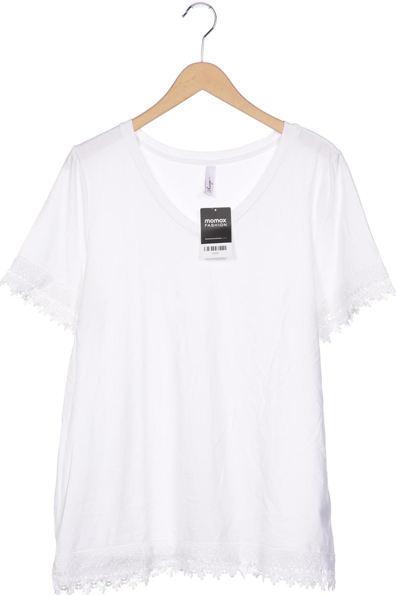 

sheego Damen T-Shirt, weiß, Gr. 44