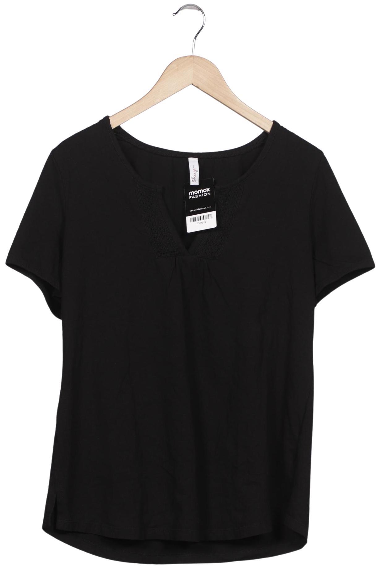 

sheego Damen T-Shirt, schwarz, Gr. 44