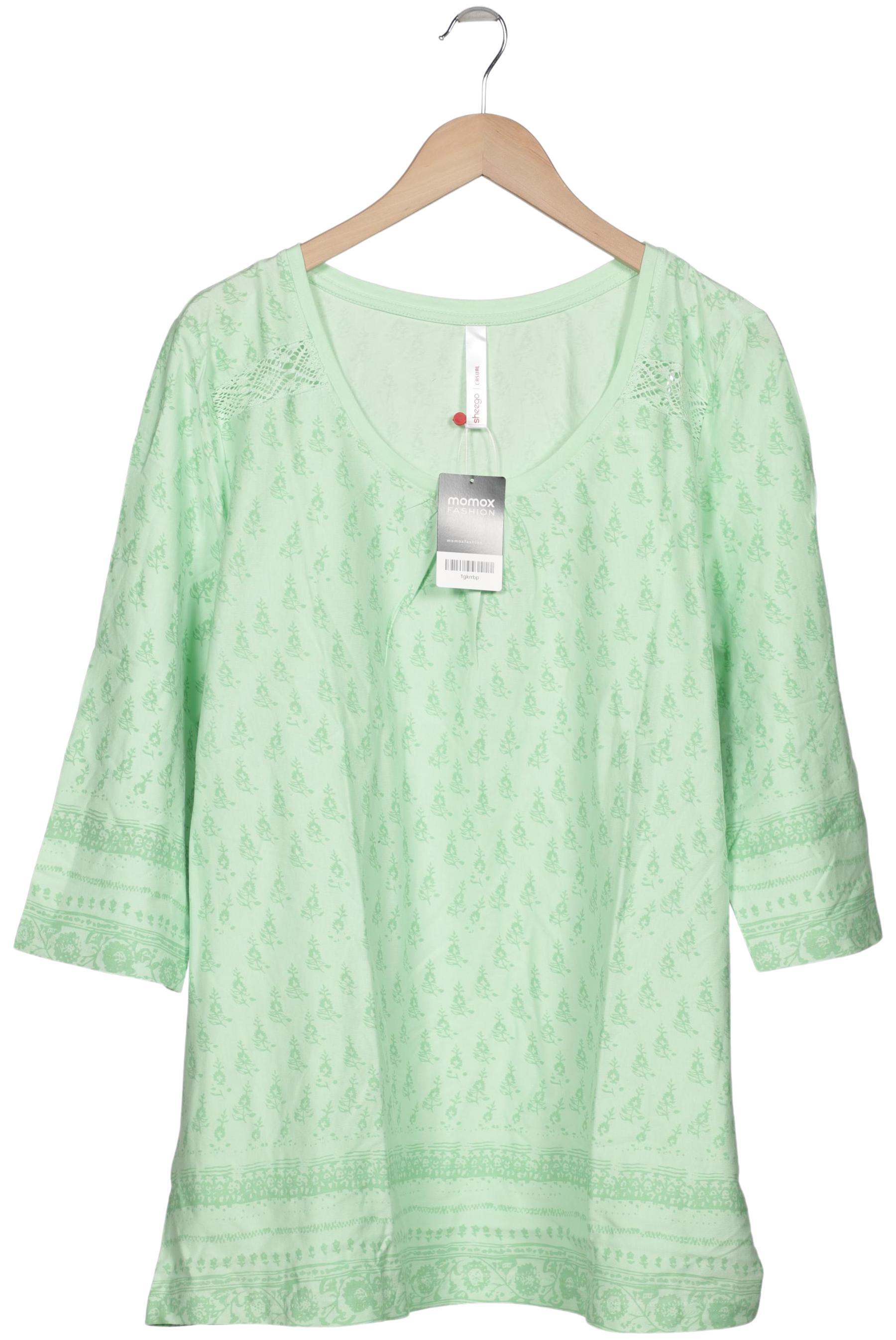 

sheego Damen T-Shirt, hellgrün, Gr. 48