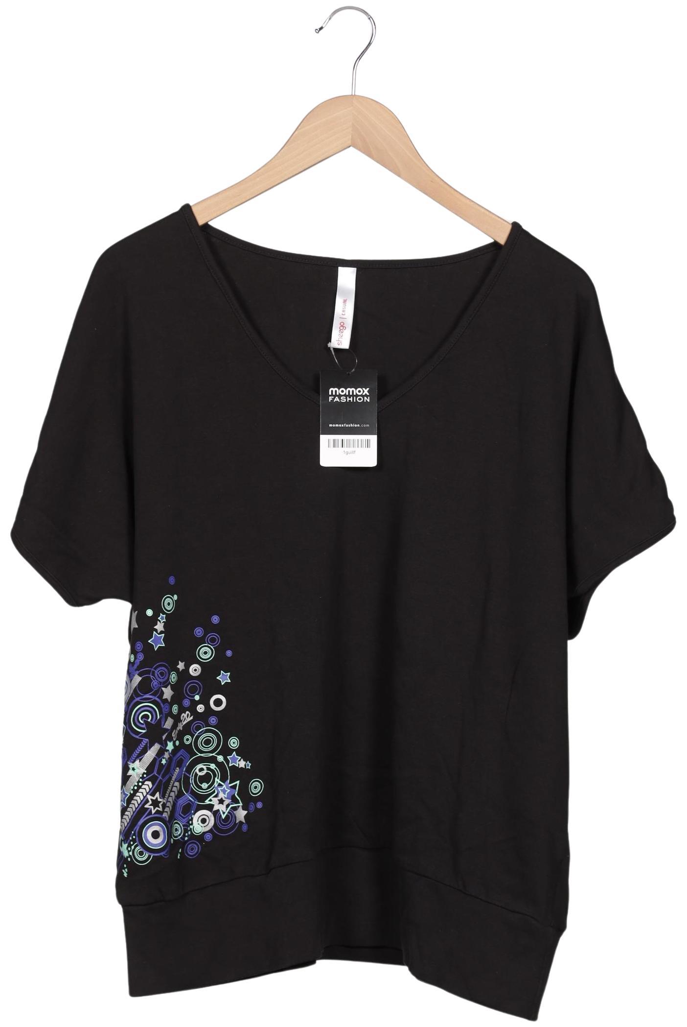 

sheego Damen T-Shirt, schwarz, Gr. 48