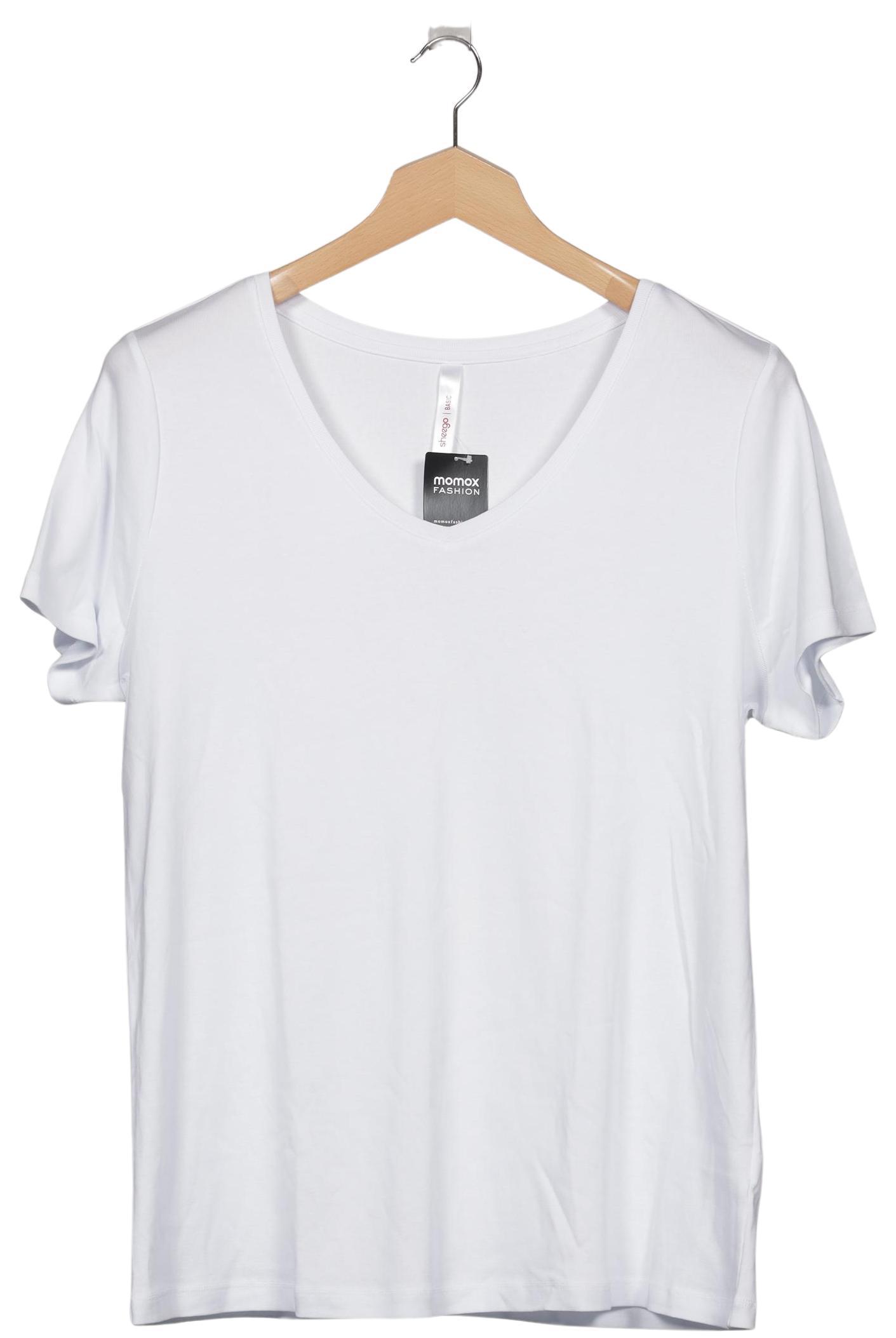 

sheego Damen T-Shirt, weiß, Gr. 48