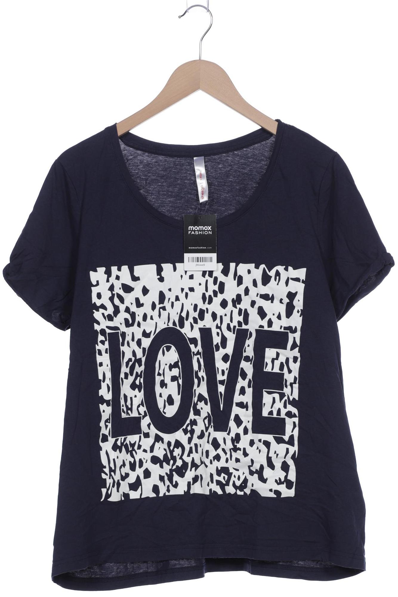 

sheego Damen T-Shirt, marineblau, Gr. 44