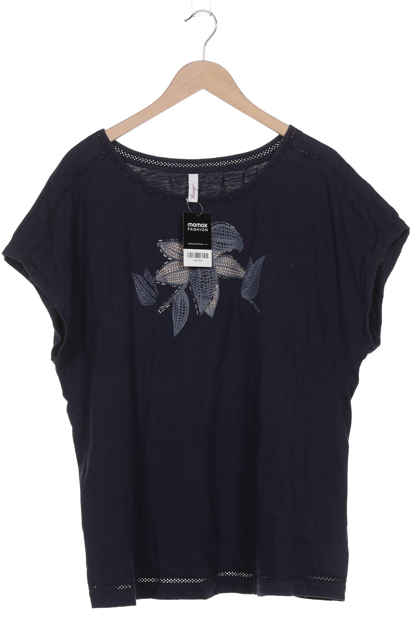 

sheego Damen T-Shirt, marineblau, Gr. 48