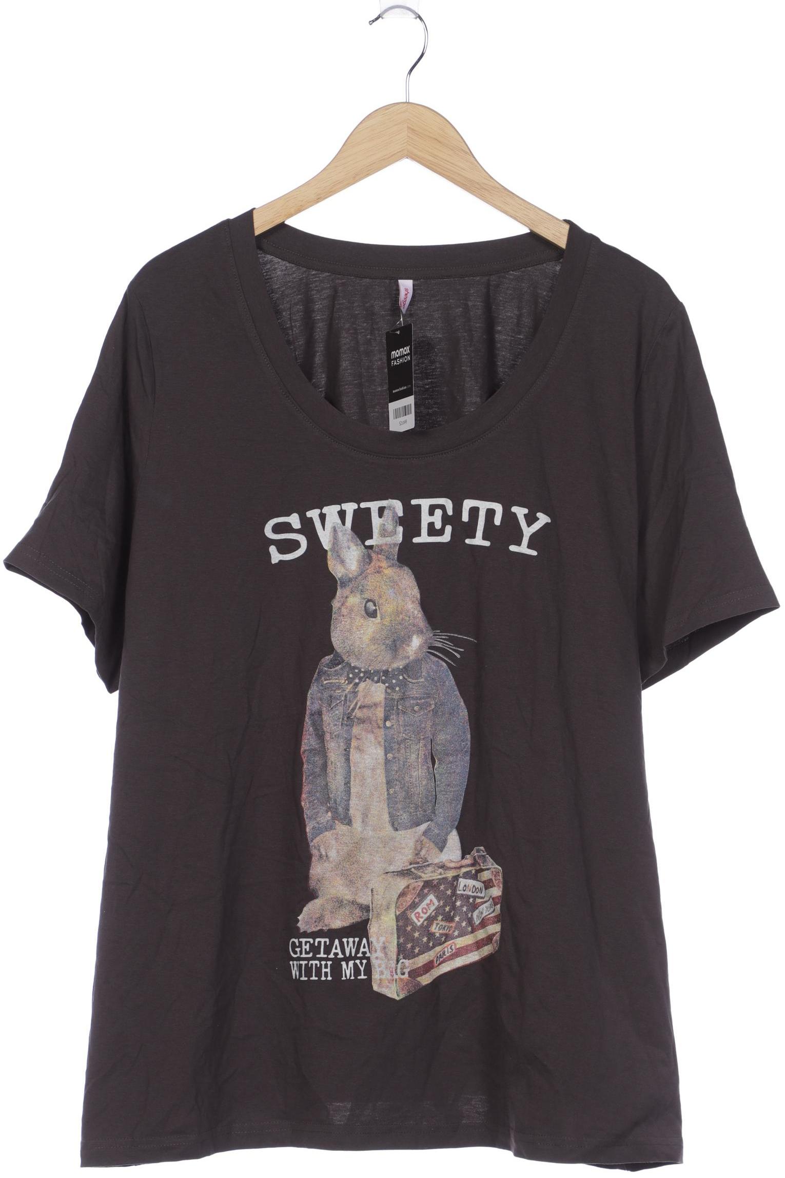 

sheego Damen T-Shirt, grau, Gr. 52