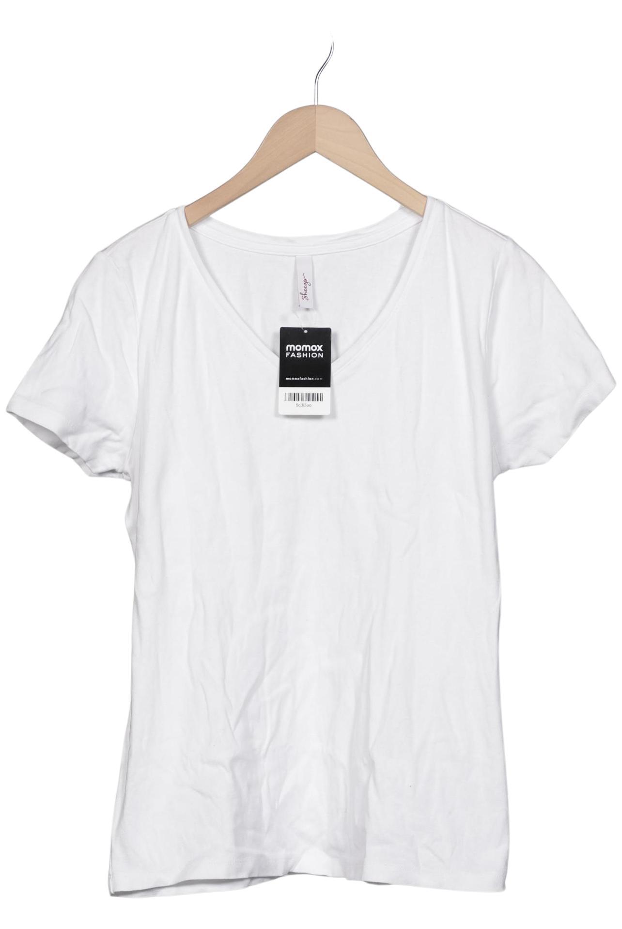 

sheego Damen T-Shirt, weiß, Gr. 40