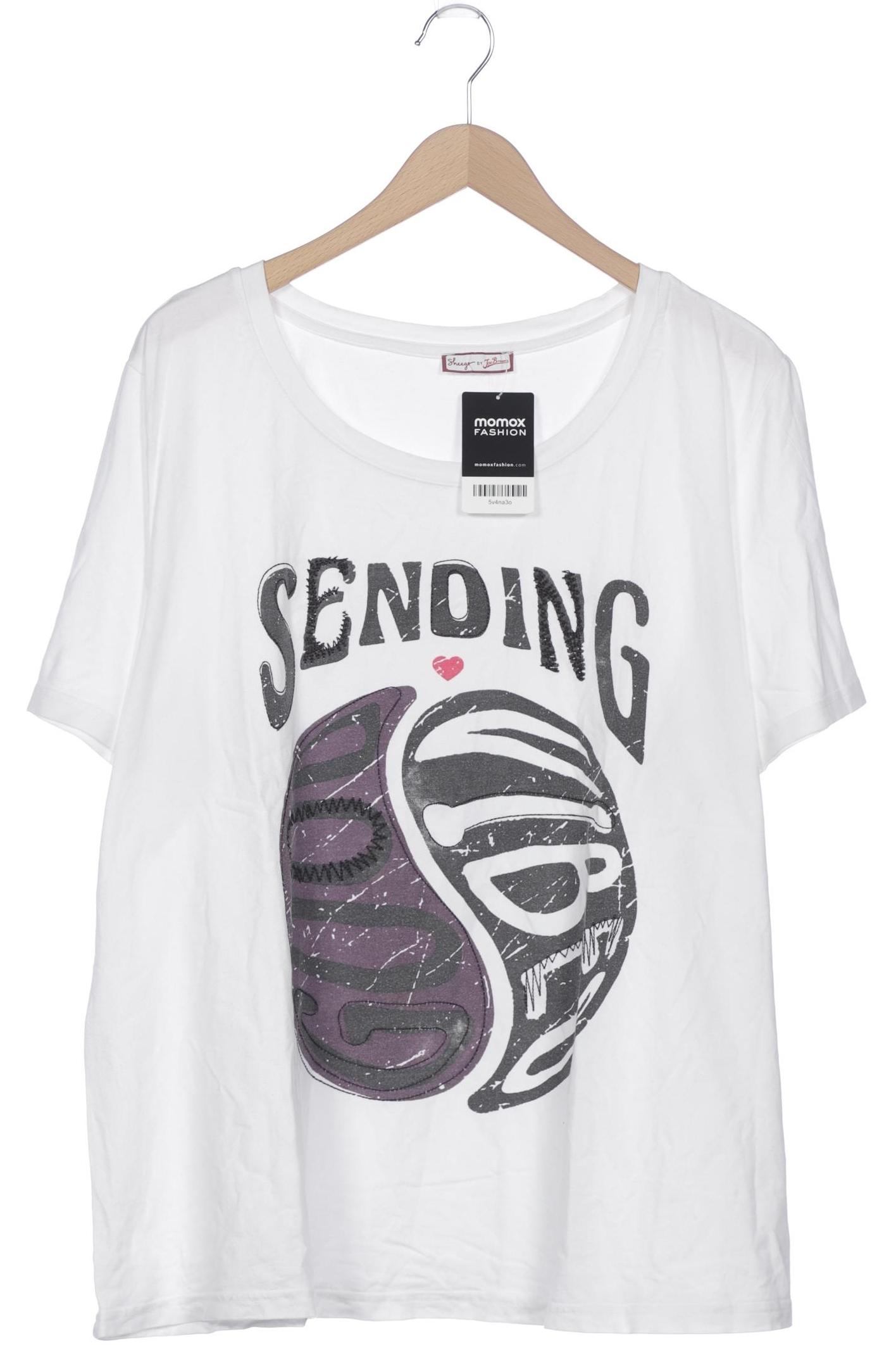 

sheego Damen T-Shirt, weiß, Gr. 52