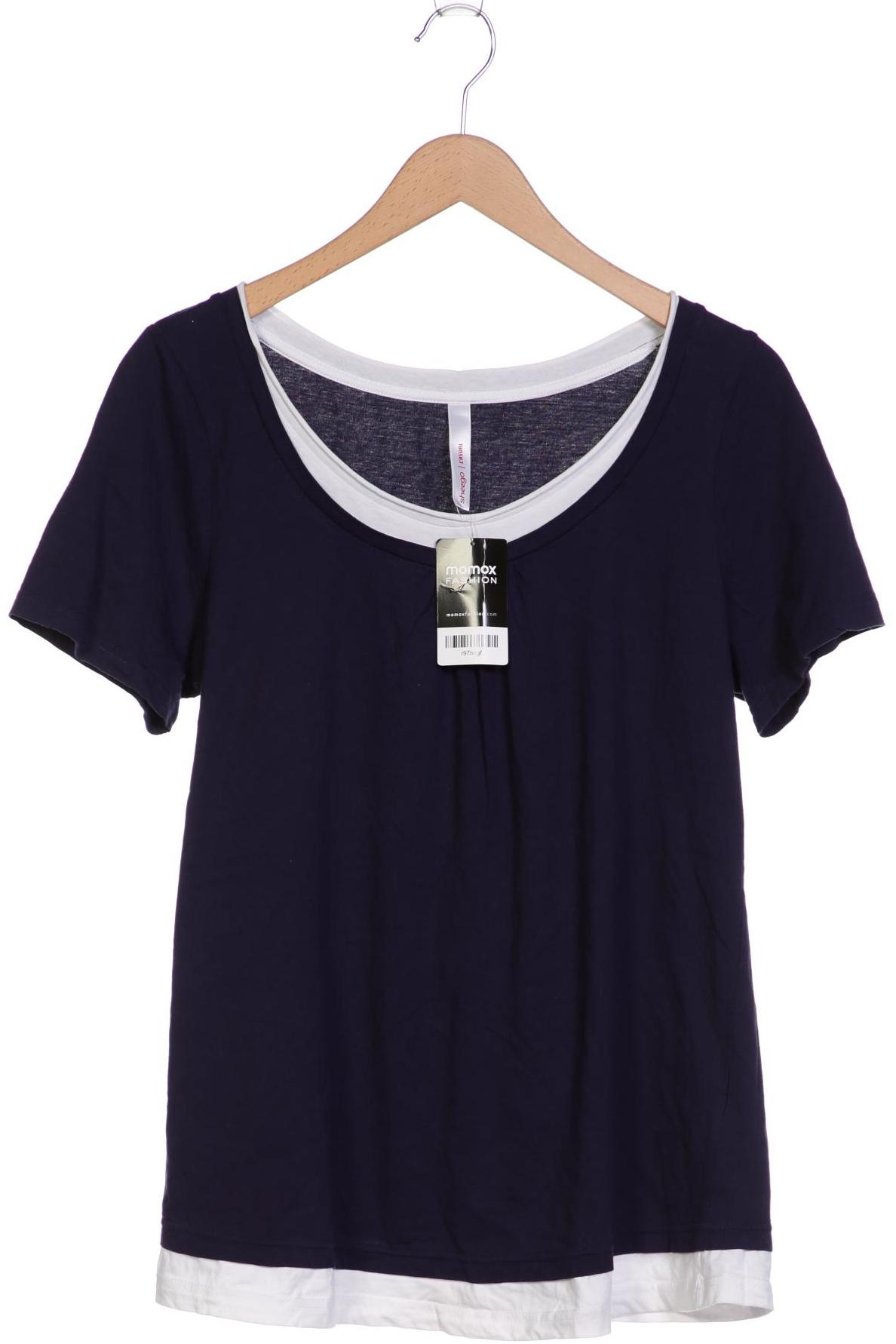 

sheego Damen T-Shirt, marineblau, Gr. 40