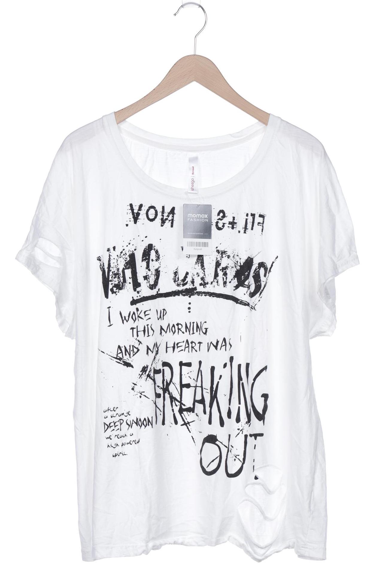 

sheego Damen T-Shirt, weiß, Gr. 52