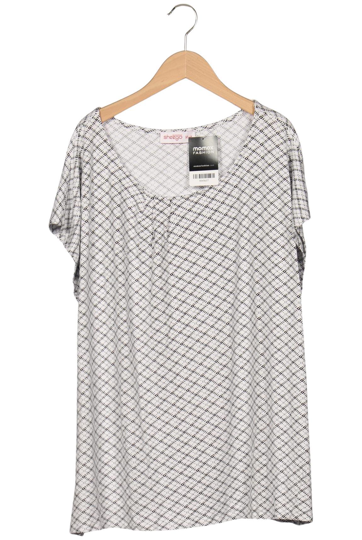 

sheego Damen T-Shirt, weiß, Gr. 48