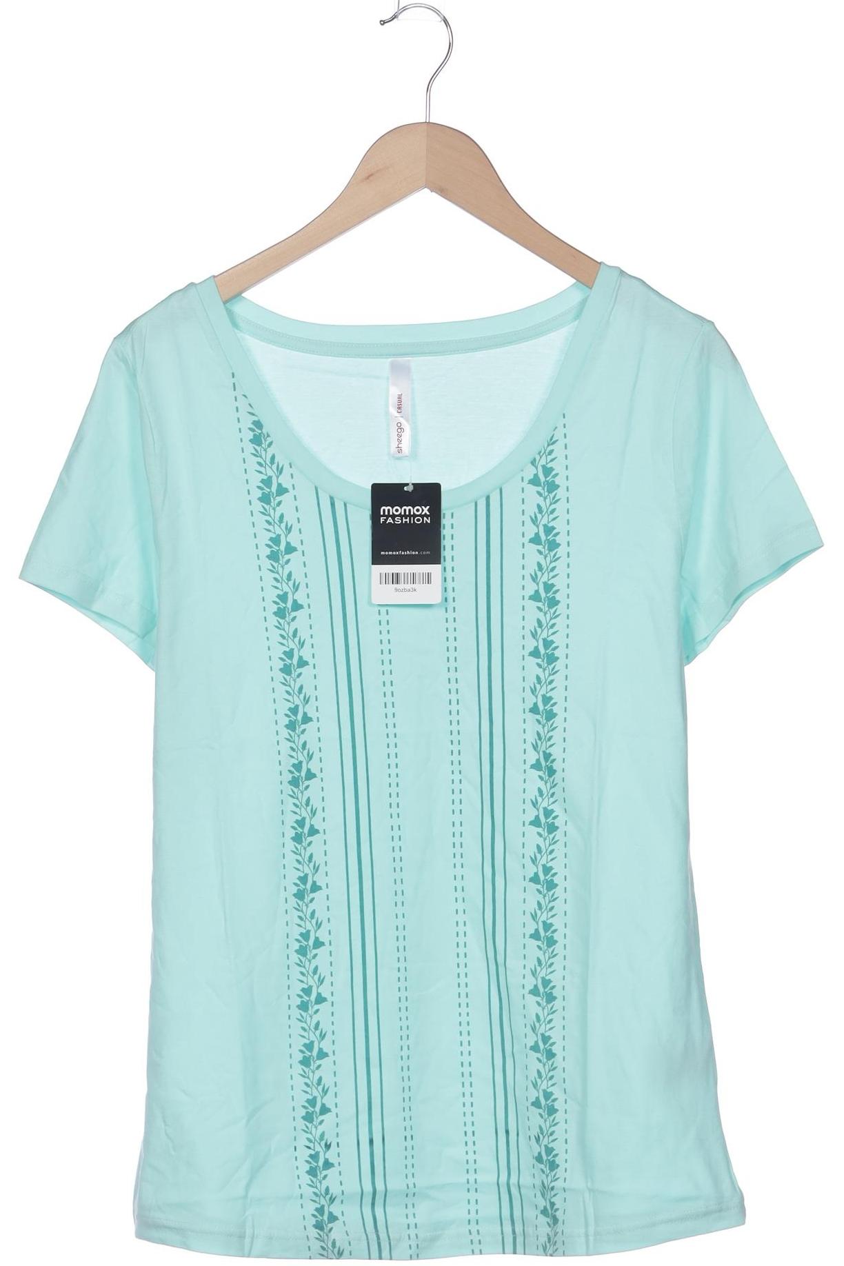

sheego Damen T-Shirt, türkis, Gr. 40