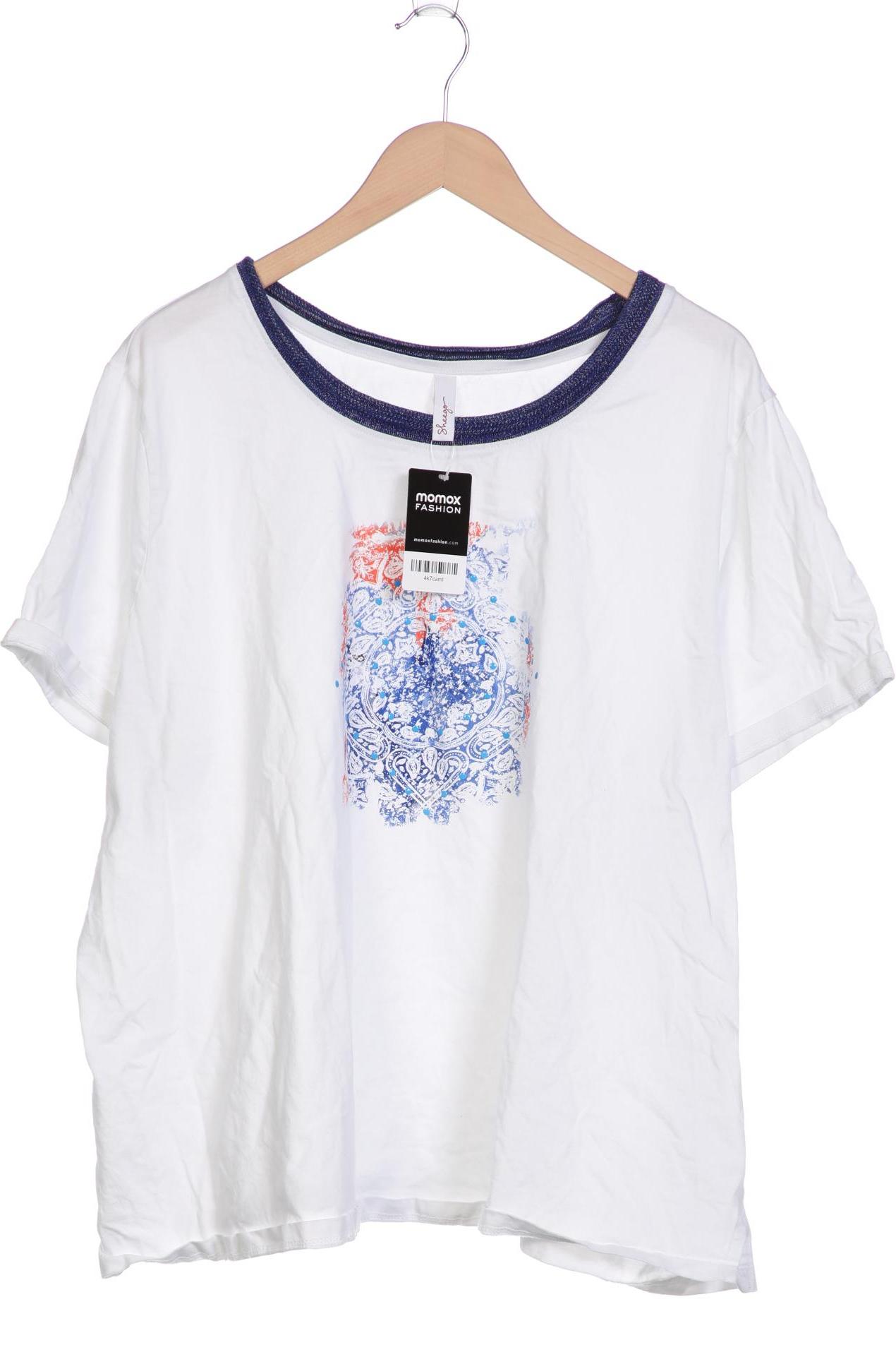 

sheego Damen T-Shirt, weiß, Gr. 56
