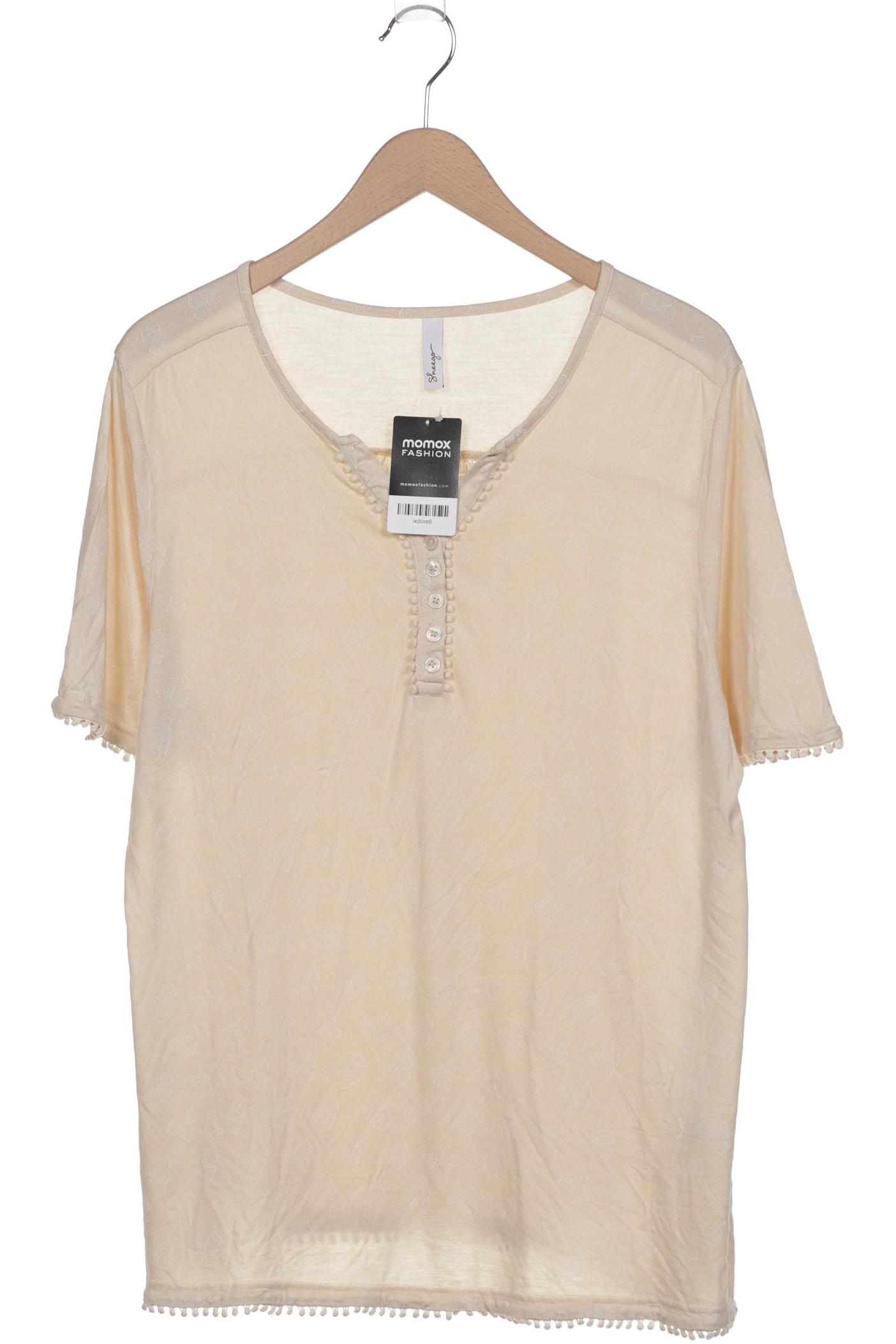 

sheego Damen T-Shirt, beige, Gr. 44