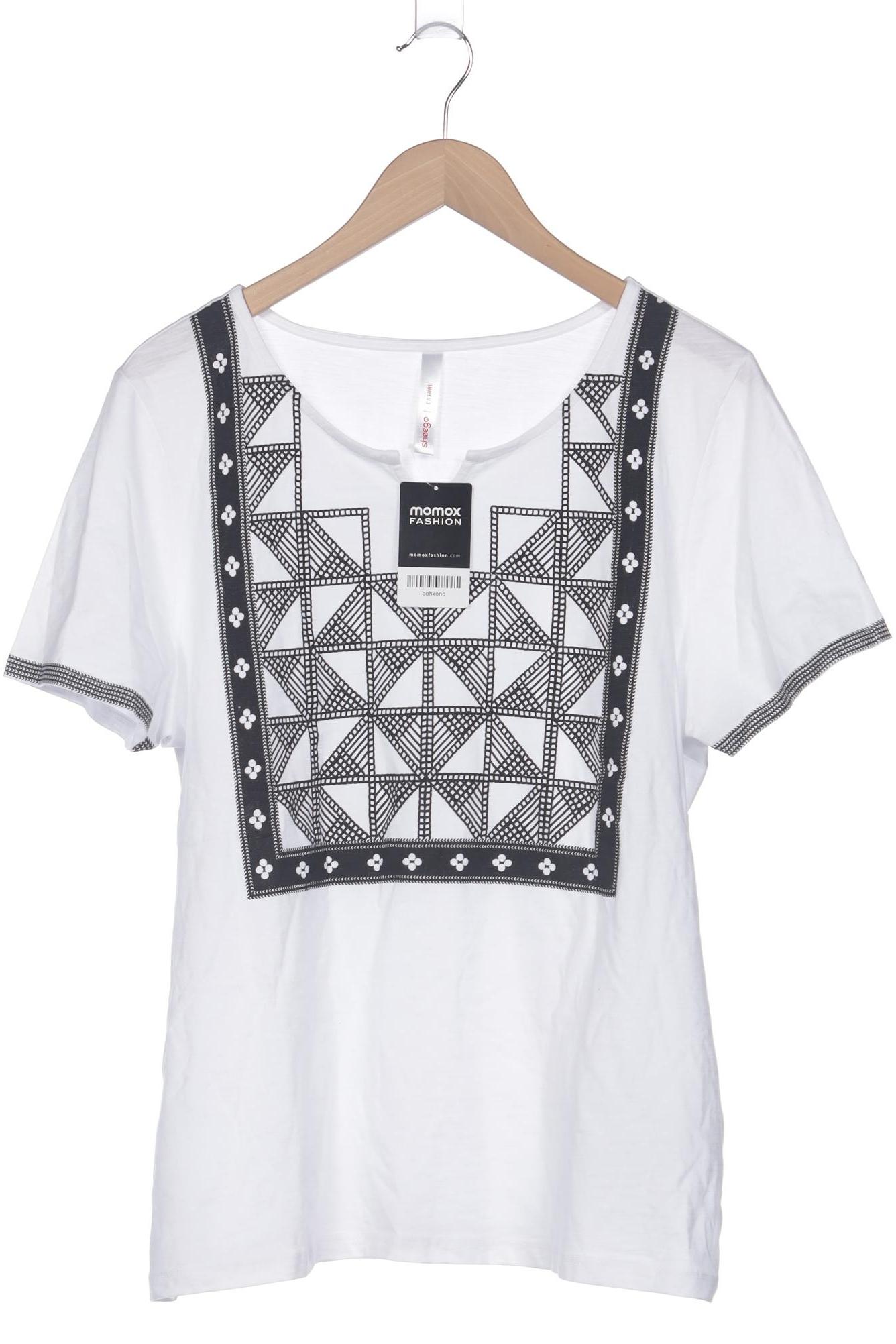 

sheego Damen T-Shirt, weiß, Gr. 44