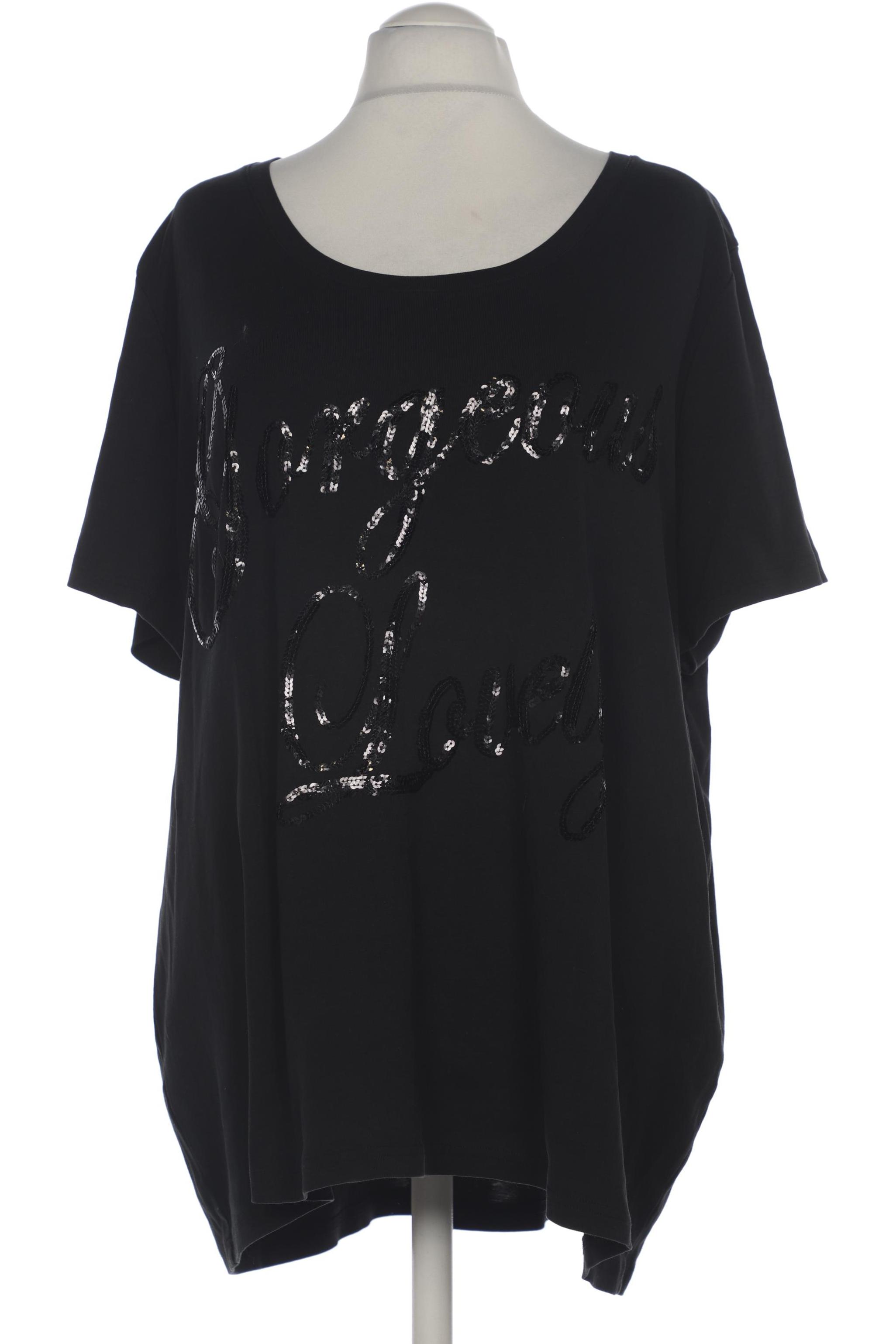 

sheego Damen T-Shirt, schwarz, Gr. 56