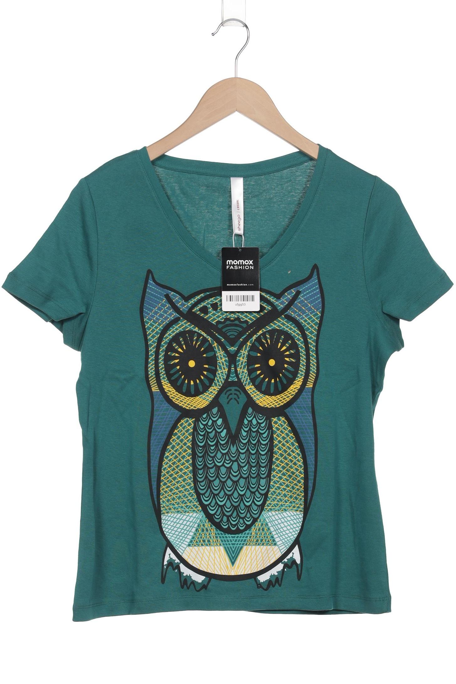 

sheego Damen T-Shirt, türkis, Gr. 40
