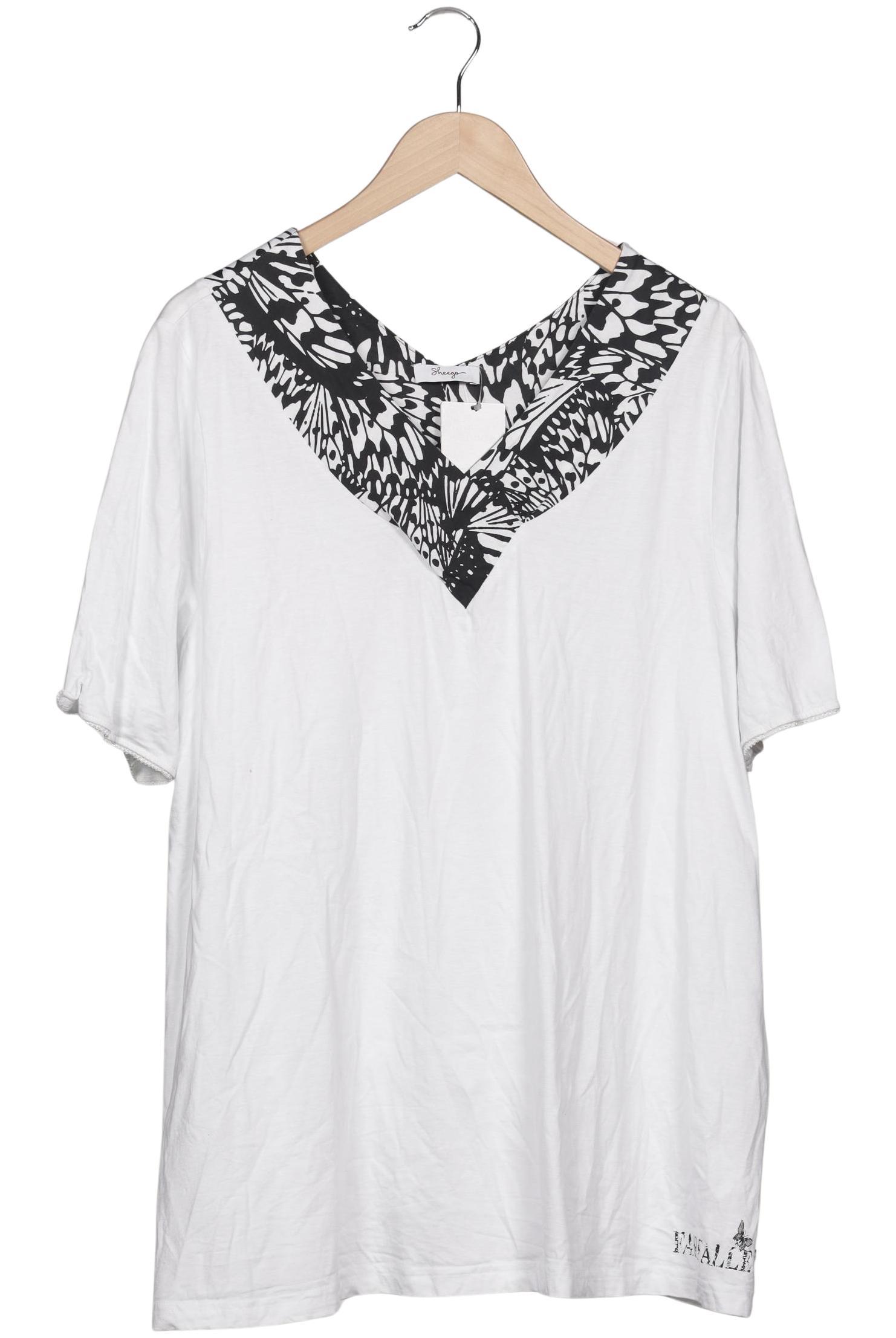 

sheego Damen T-Shirt, weiß, Gr. 48